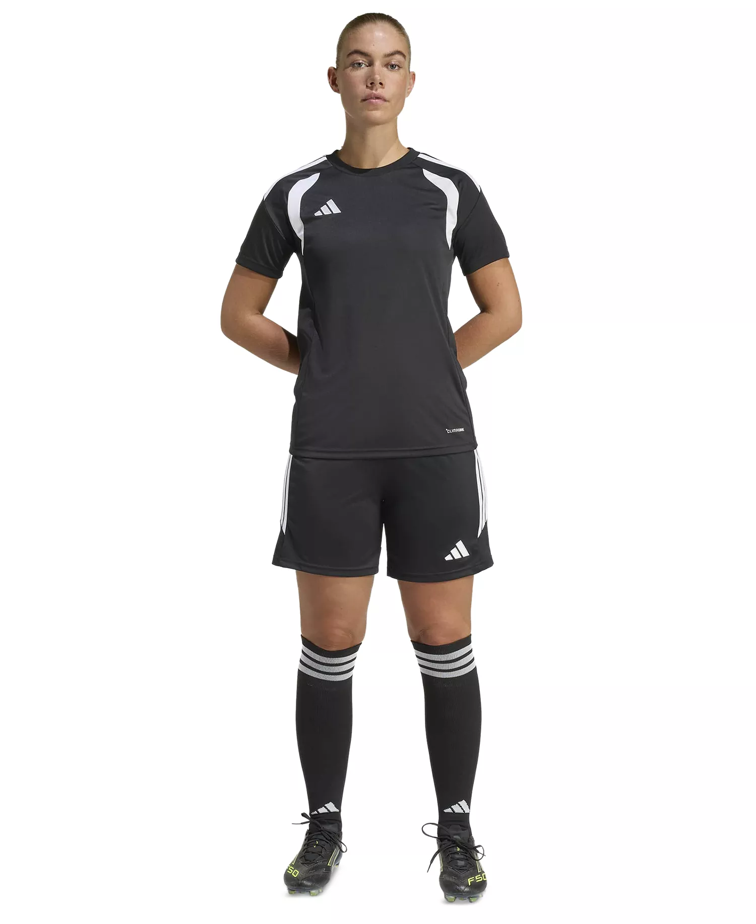 Women's Tiro 26 League Soccer Jersey T-Shirt - Black/white - 2XL
