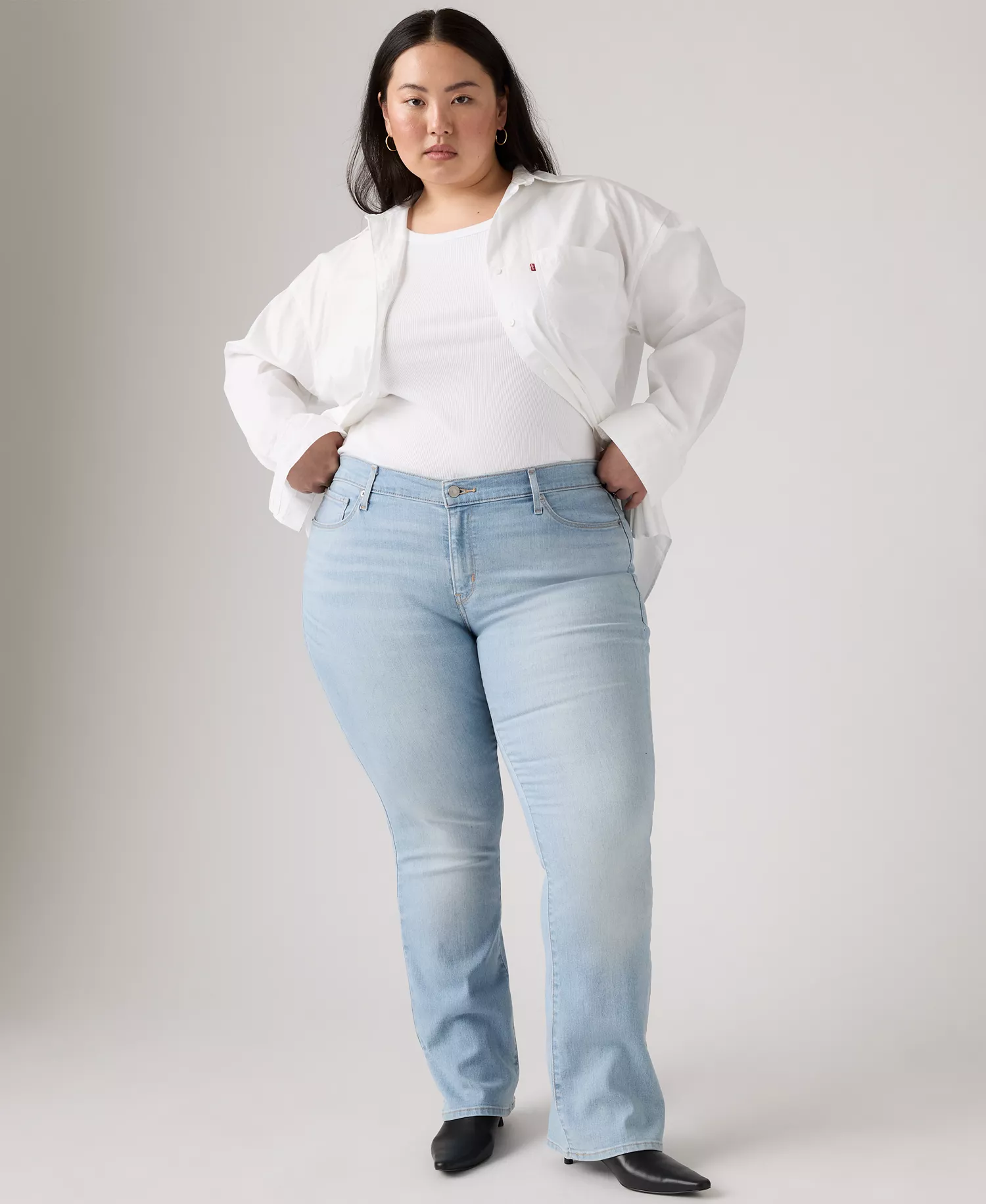 Trendy Plus Size 415 Classic Bootcut Jeans - Eternal Indigo Light Plus - 16W