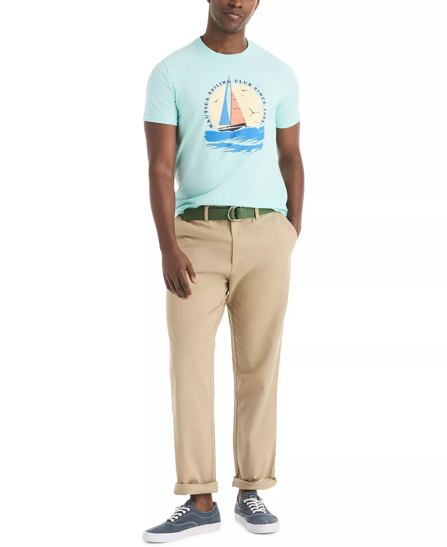 Men's Short-Sleeve Sailing Club T-Shirt - Blue Tint - L