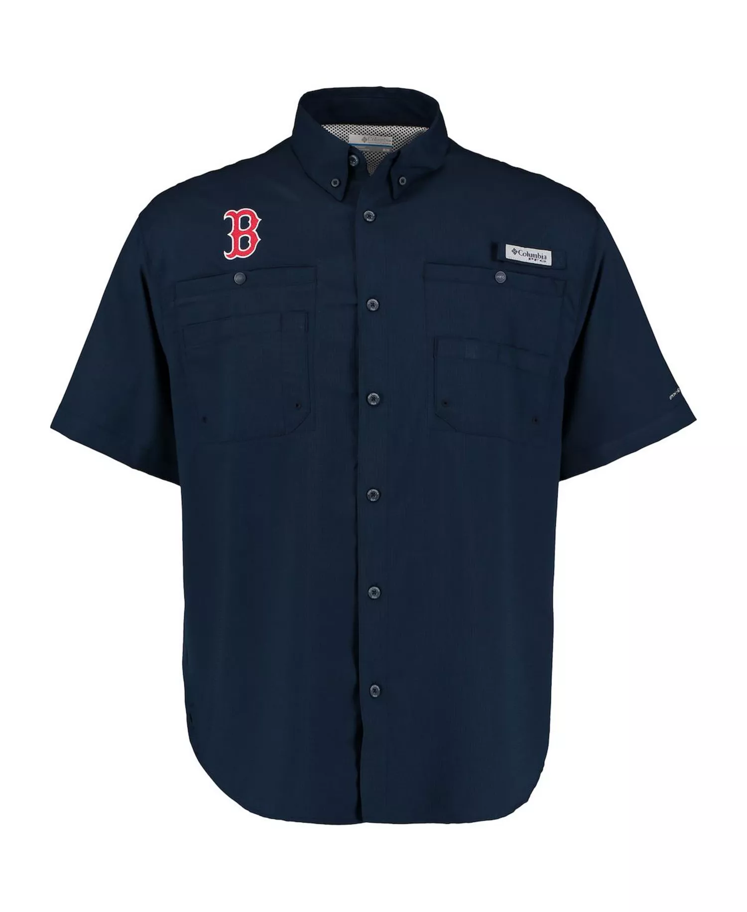 Men's Navy Boston Red Sox Tamiami Omni-Shade Button-Down Shirt - Navy - 2XL