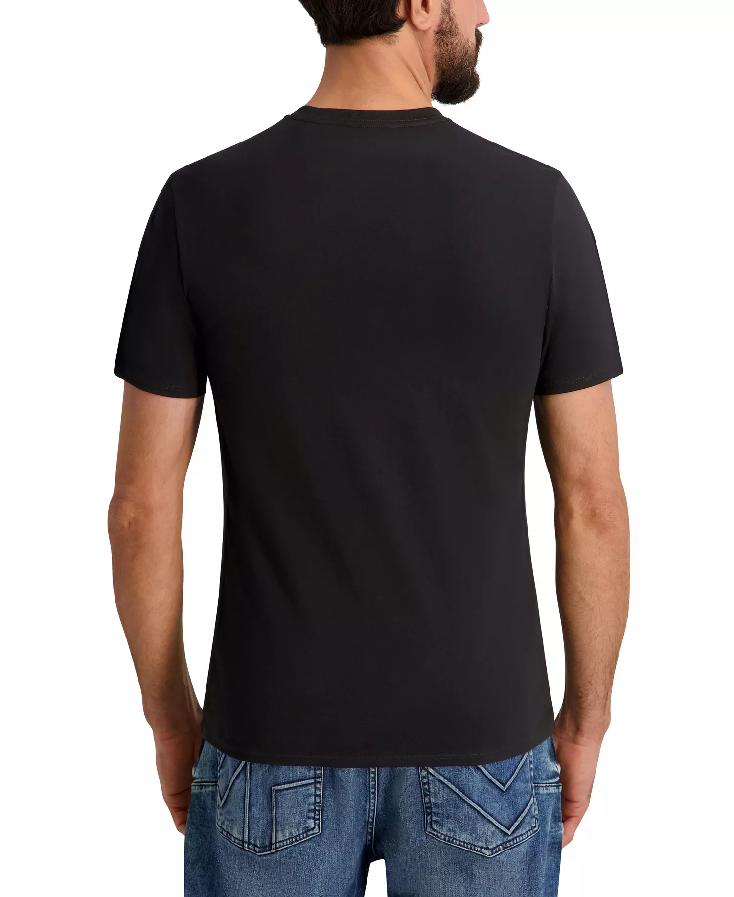 Men's Metallic Finish Logo Regular-Fit T-Shirt - Black - 2XL
