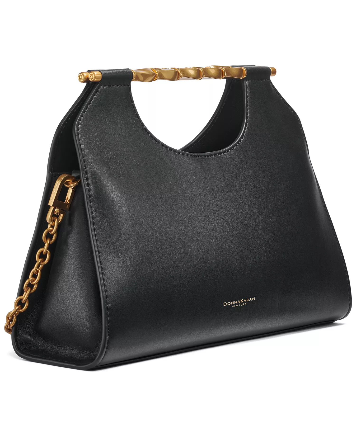 Commack Triple Compartment Clutch  - Black/gold - NO SIZE