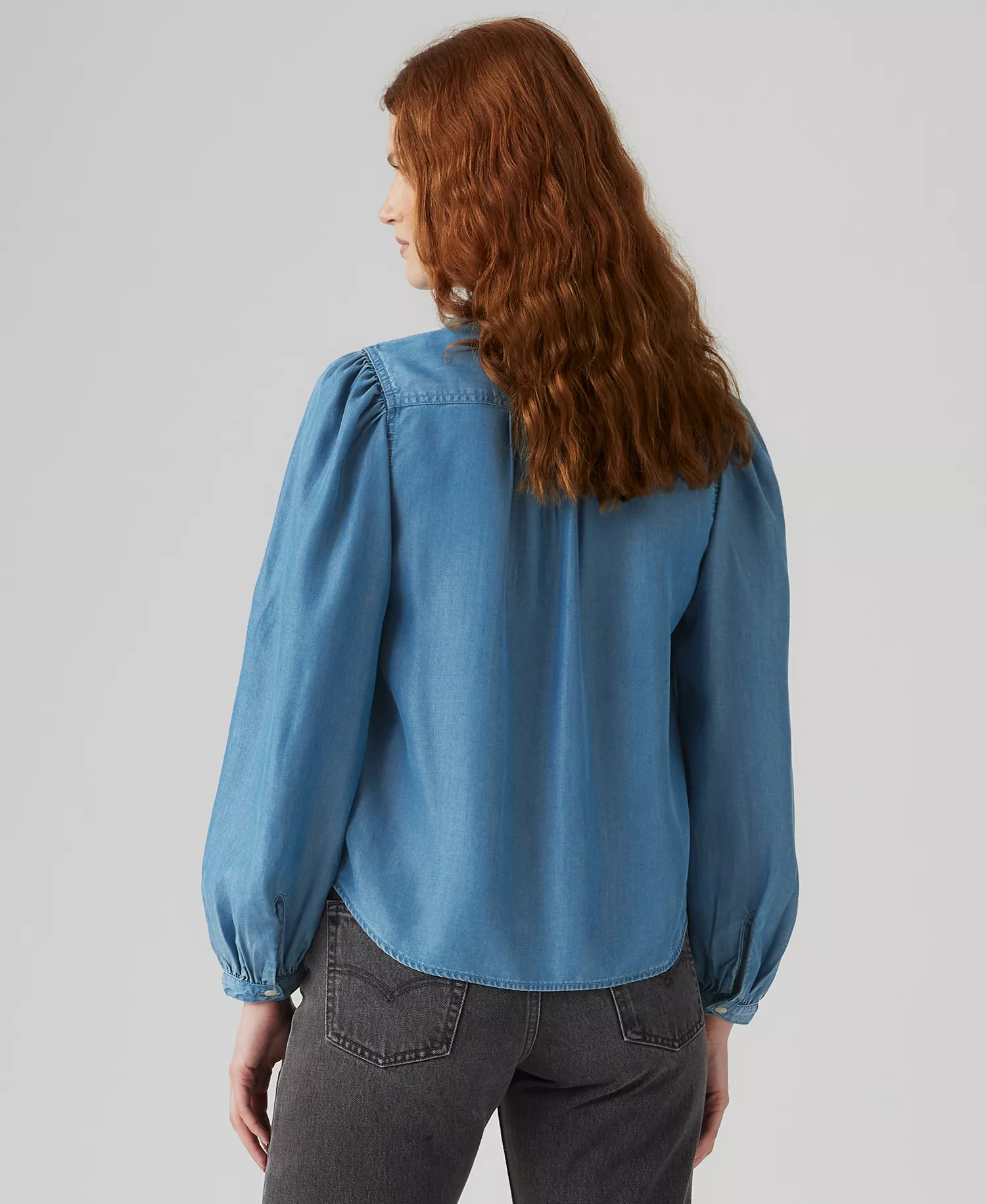 Women's Journey Western Point Collar Shirt - Blue - L