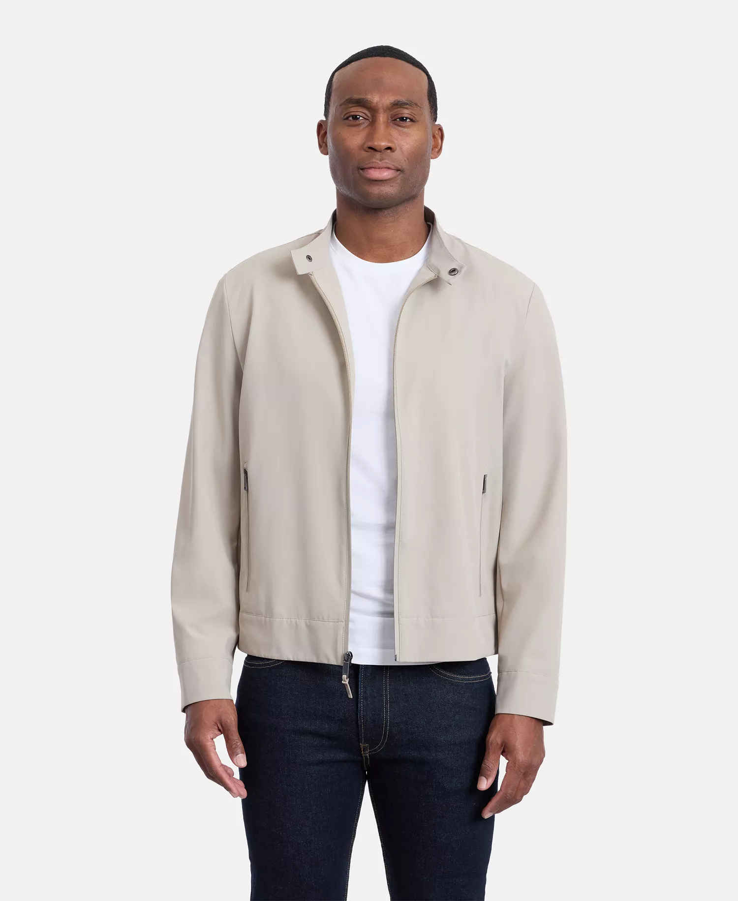 Men's Mesh-Lined Golf Jacket - Vintage Khaki - L