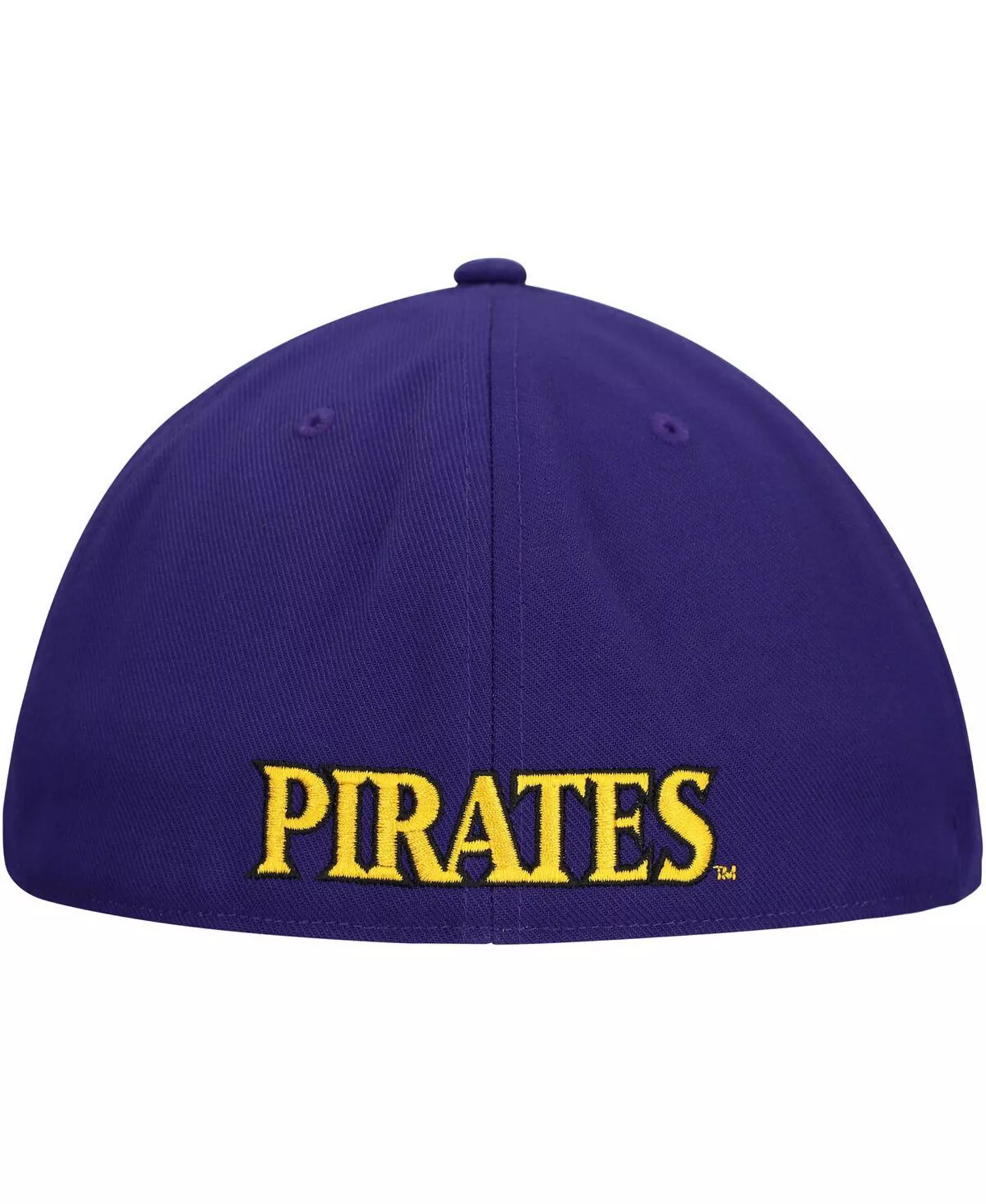 Men's White/Purple ECU Pirates On Field Fitted Hat - White, Purple - L/XL