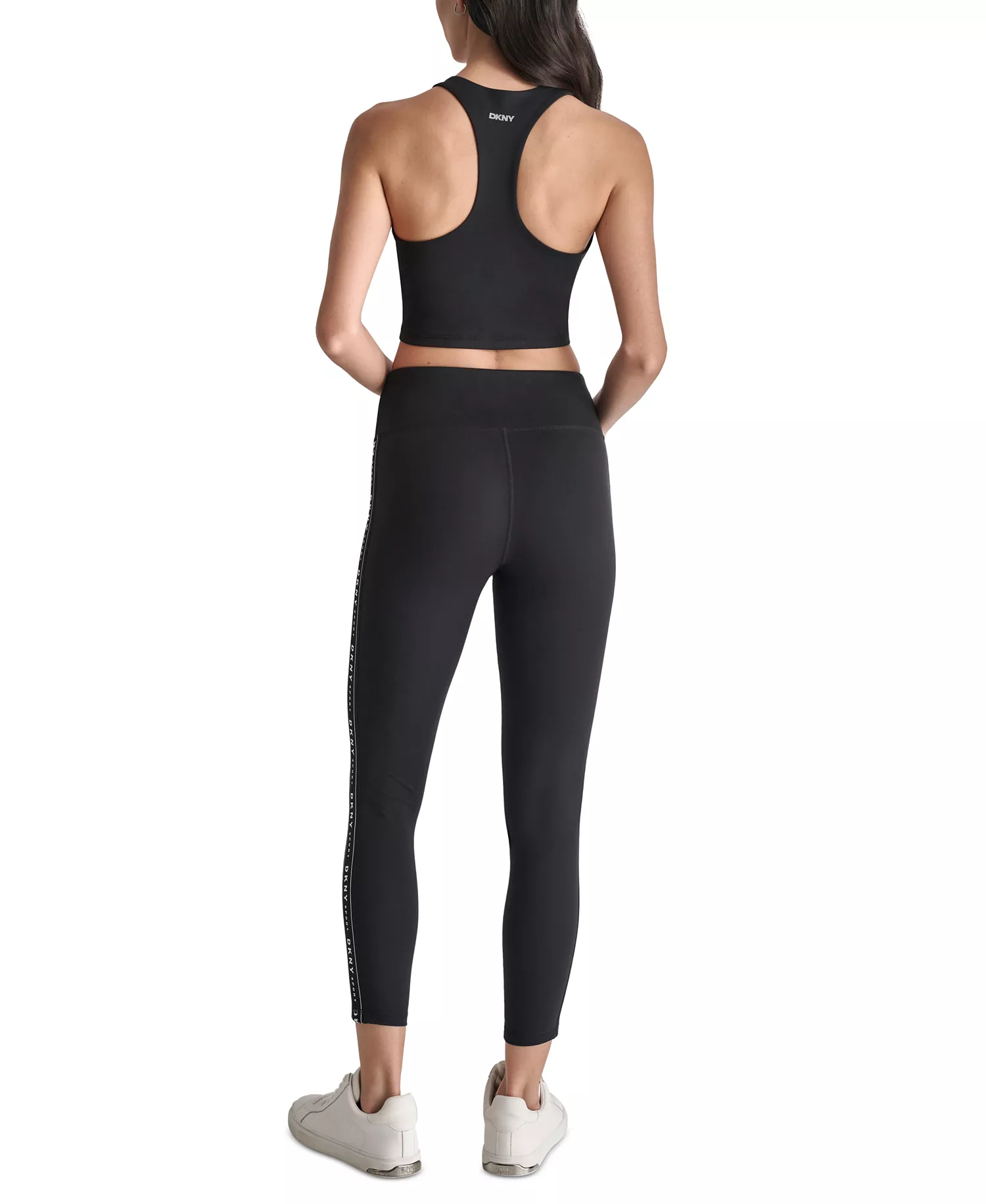 Women's High-Waist Logo Tape Leggings  - Blk/black - S