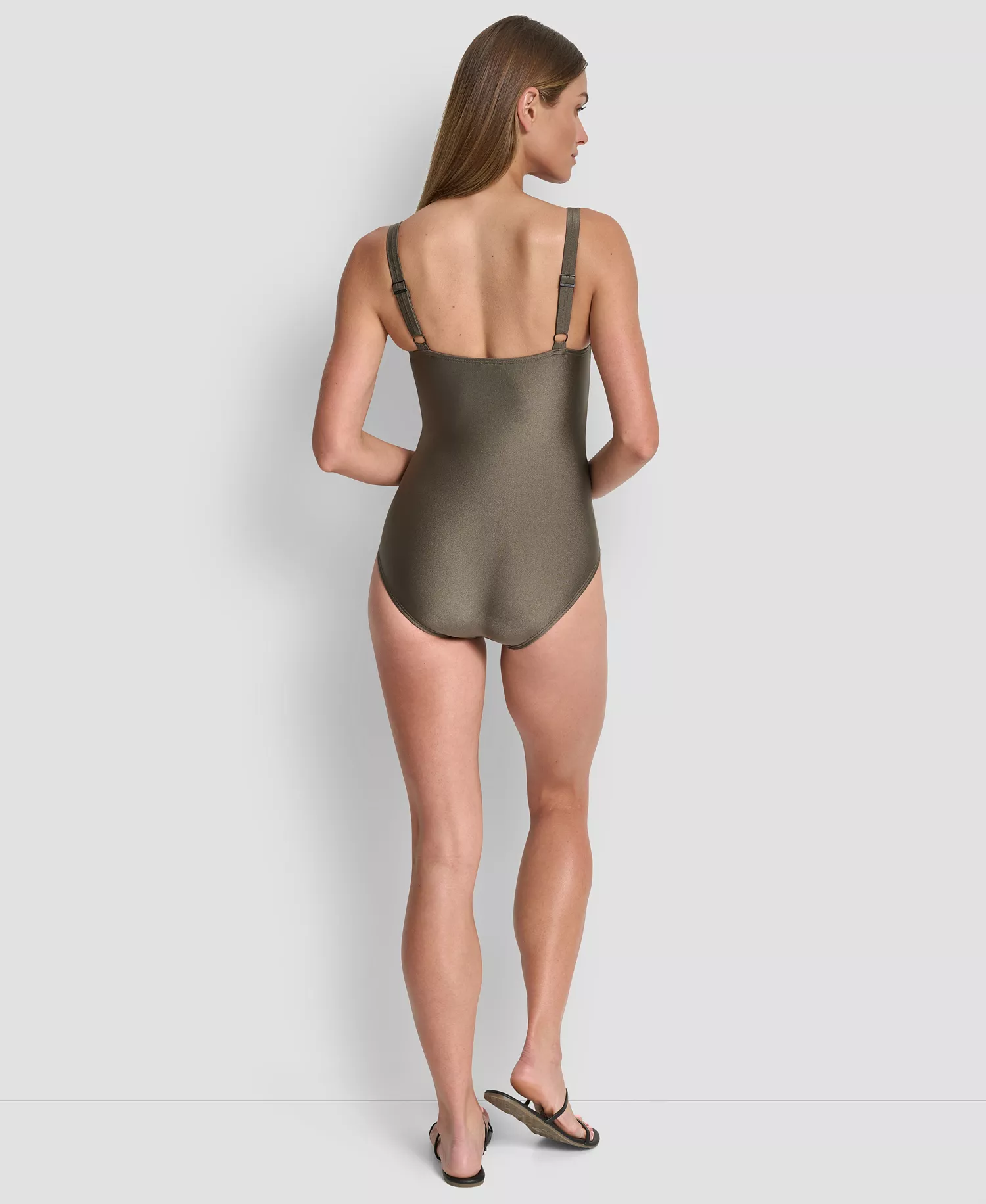 Women's One-Piece Starburst Swimsuit - Bronze Shimmer - L