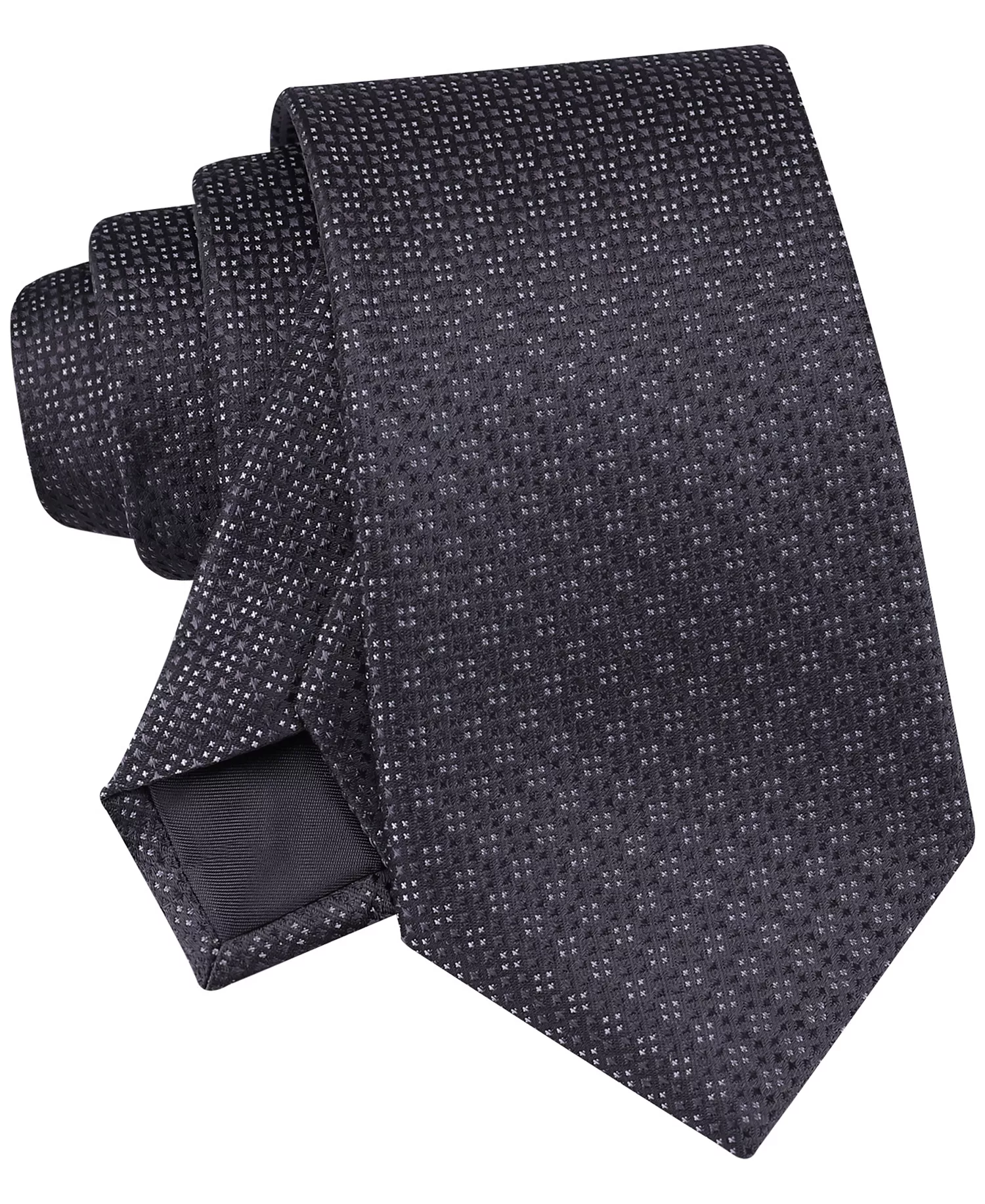 Men's Ramos Textured Geo-Pattern Tie - Black - ONE SIZE