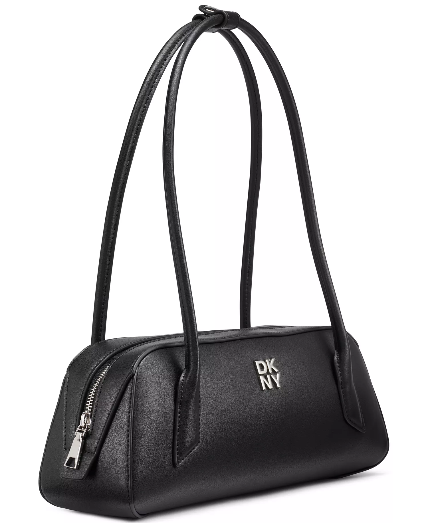 Tiana East-West Medium Shoulder Bag - Black/Silver - No Size