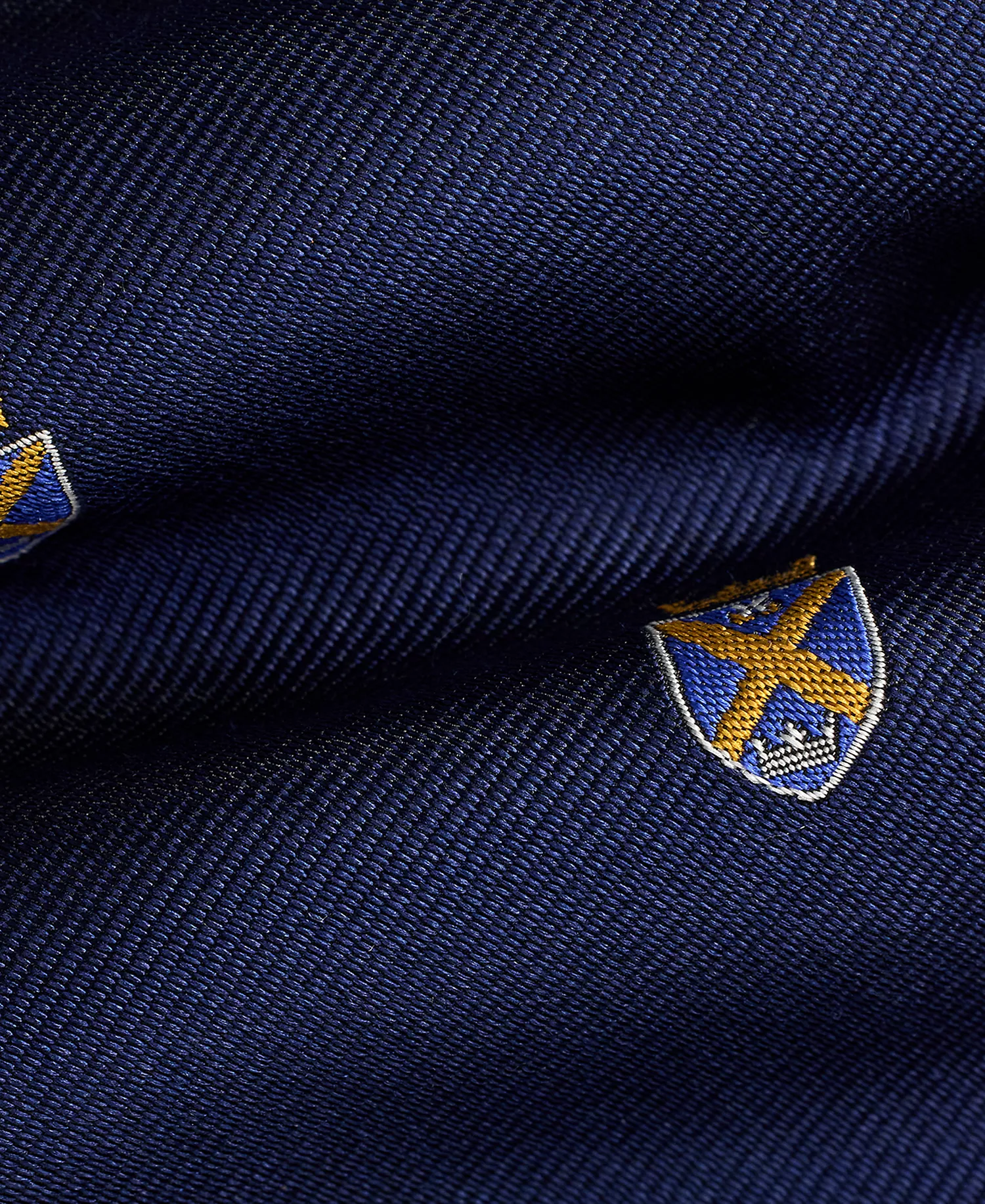 Men's Silk Repp Club Tie - Navy - No Size