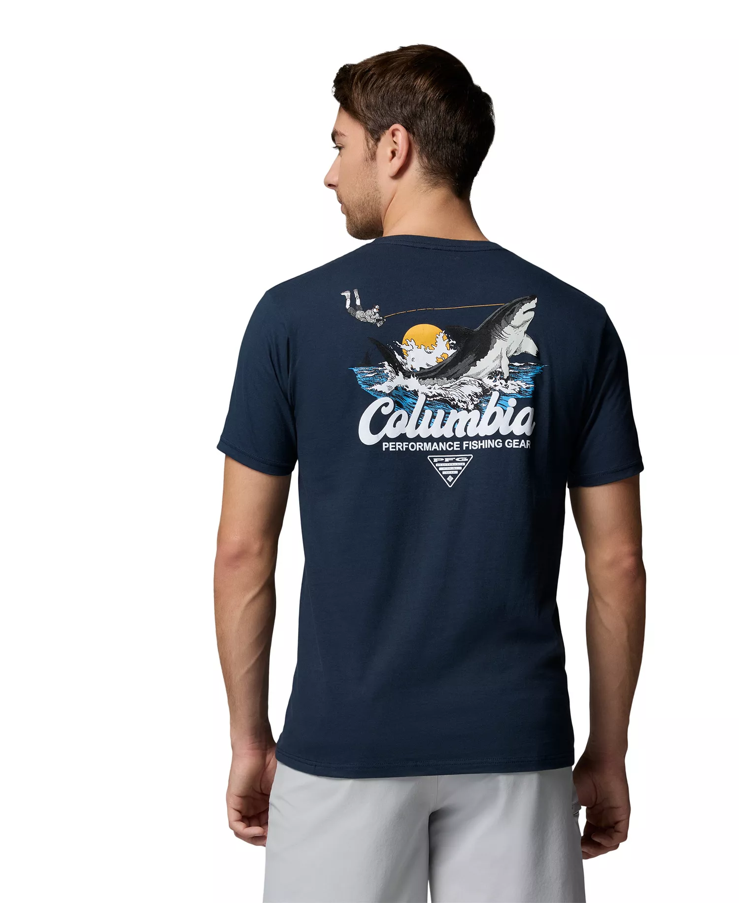 Men's PFG Ruh Roh Graphic T-Shirt - Columbia Navy - L