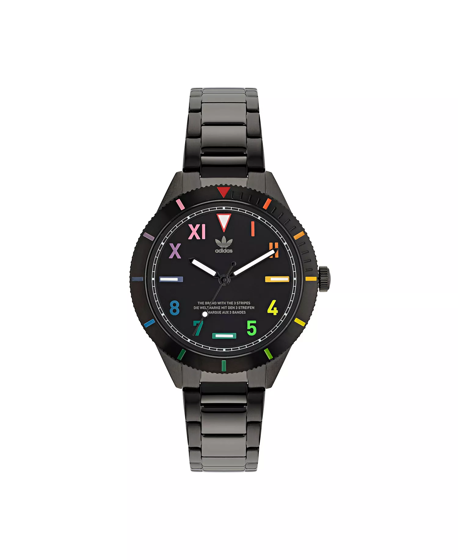 Unisex Three Hand Edition Three Small Black Stainless Steel Bracelet Watch 36mm