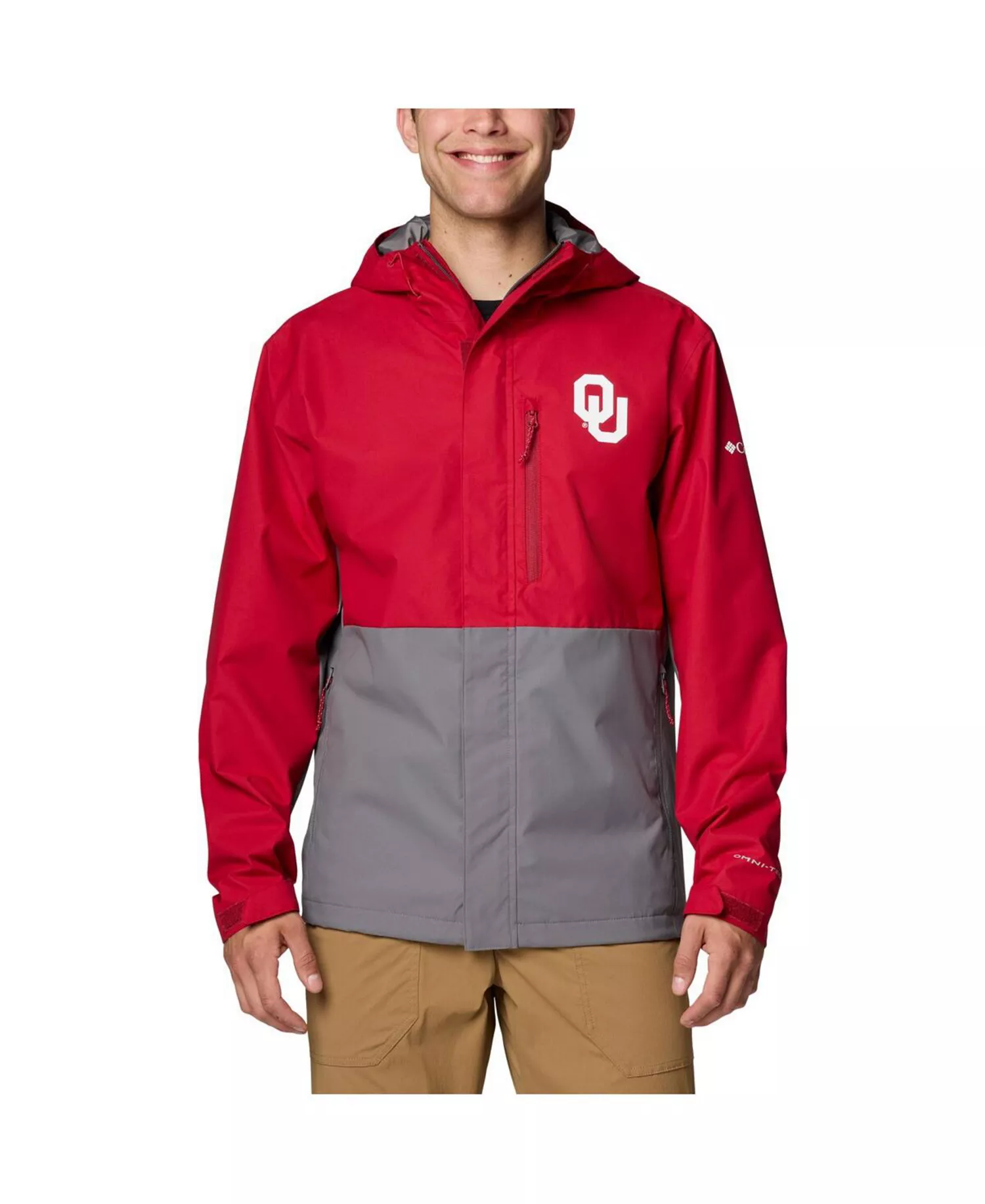 Men's Crimson Oklahoma Sooners Field Bound Omni-Tech™ Full-Zip Jacket - Crimson - L