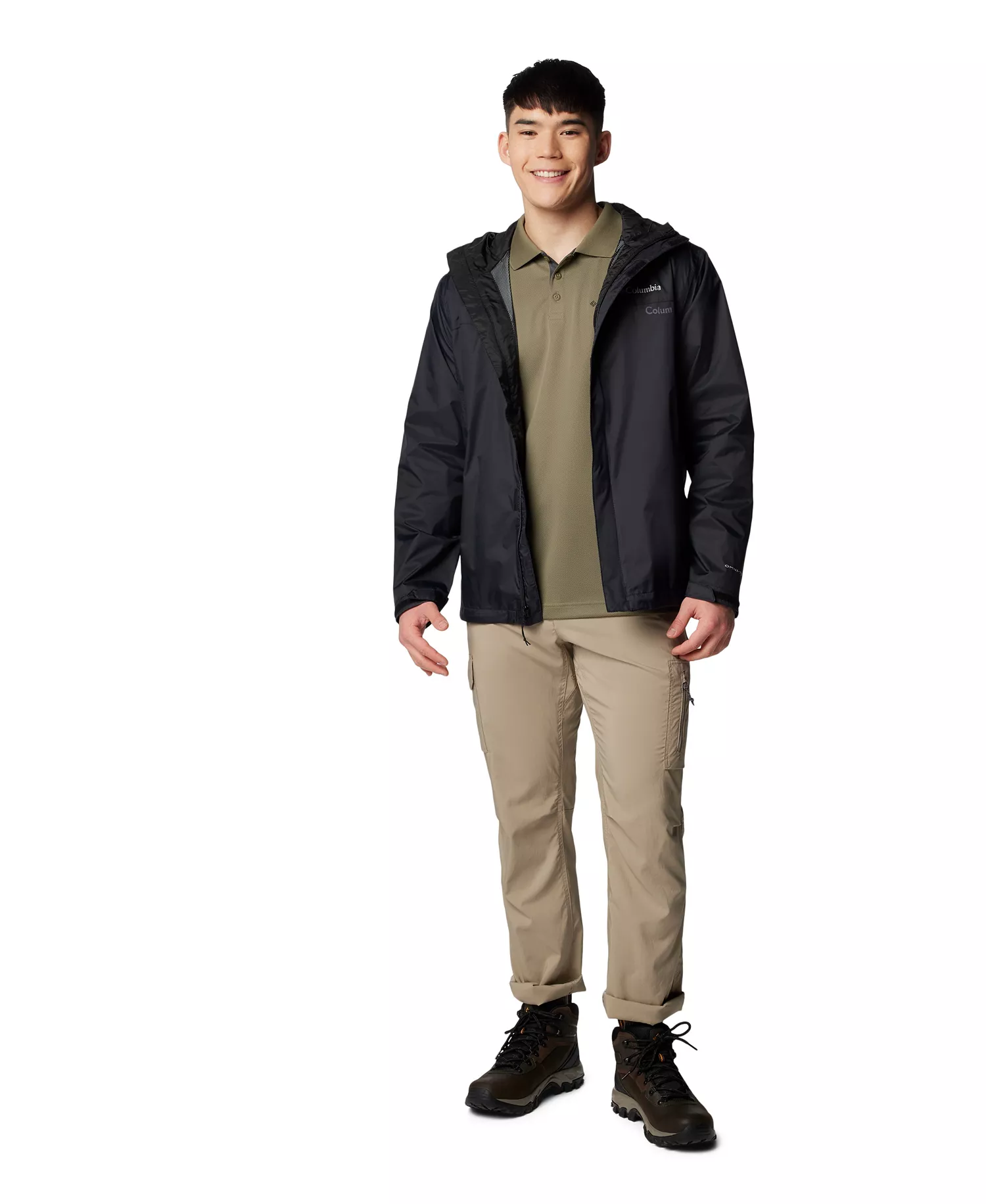 Men's Watertight II Water-Resistant Rain Jacket - Black - L