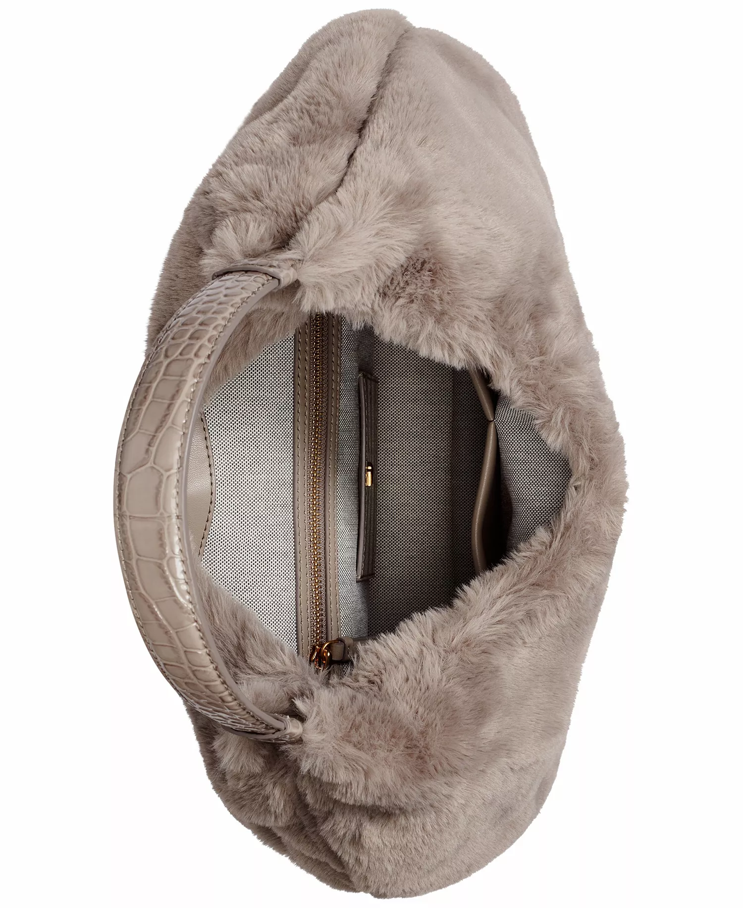 Percale Faux Fur Mini Shoulder Bag - Cloud (Gray) - NO SIZE