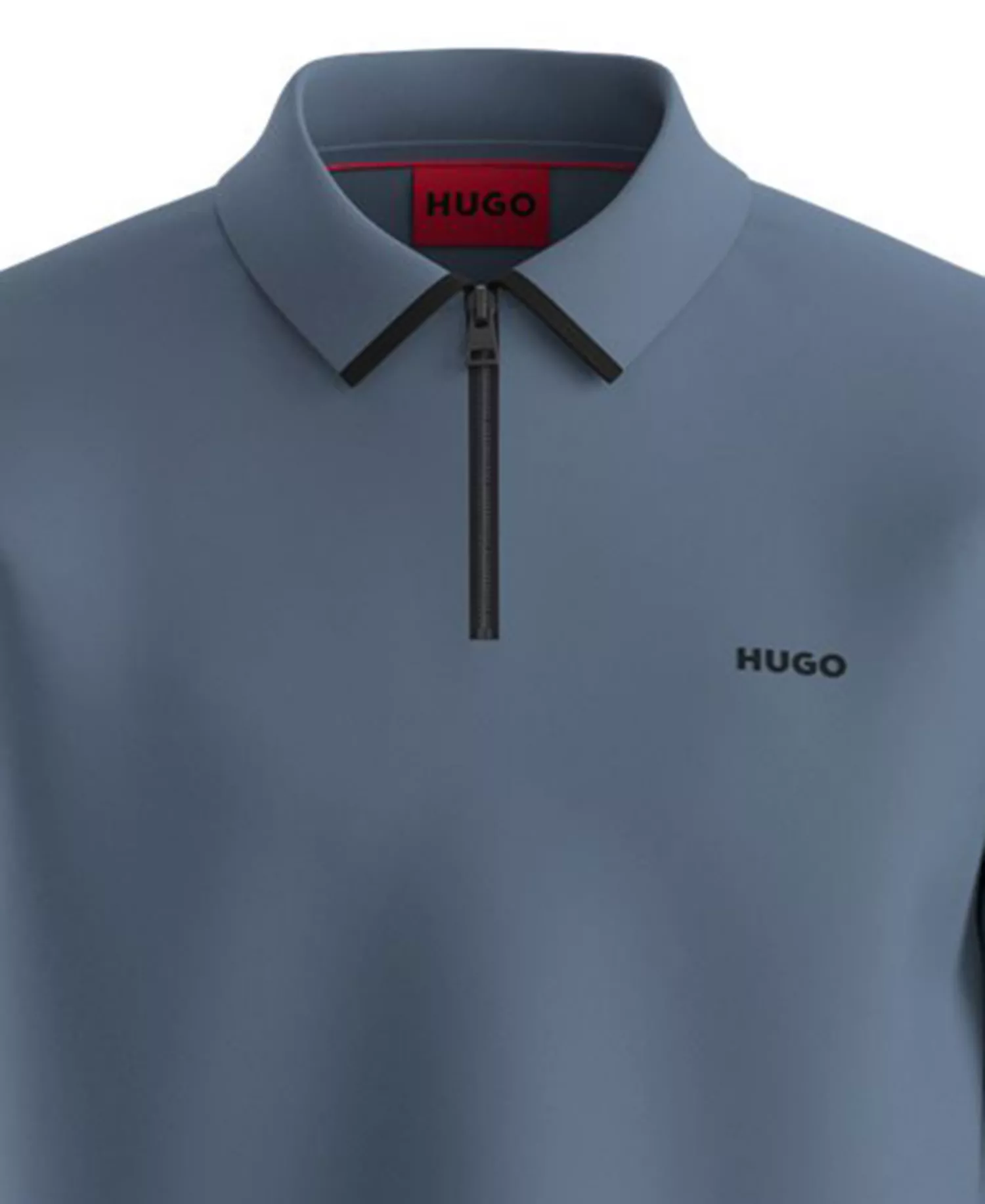 Men's Dalomino Quarter-Zip Polo Shirt - Blue - 2XL