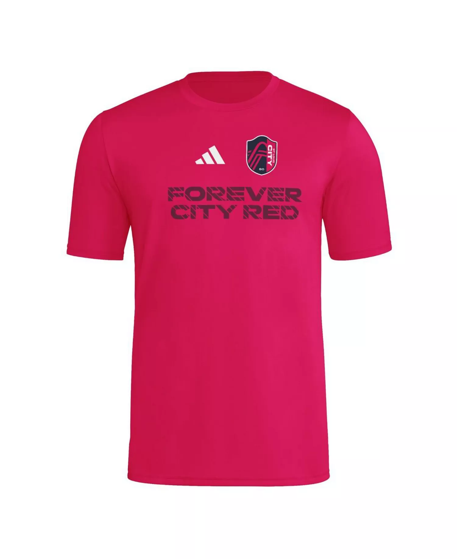 Men's Pink St. Louis City SC 2025 Jersey Hook AEROREADY T-Shirt - Red - 2XL