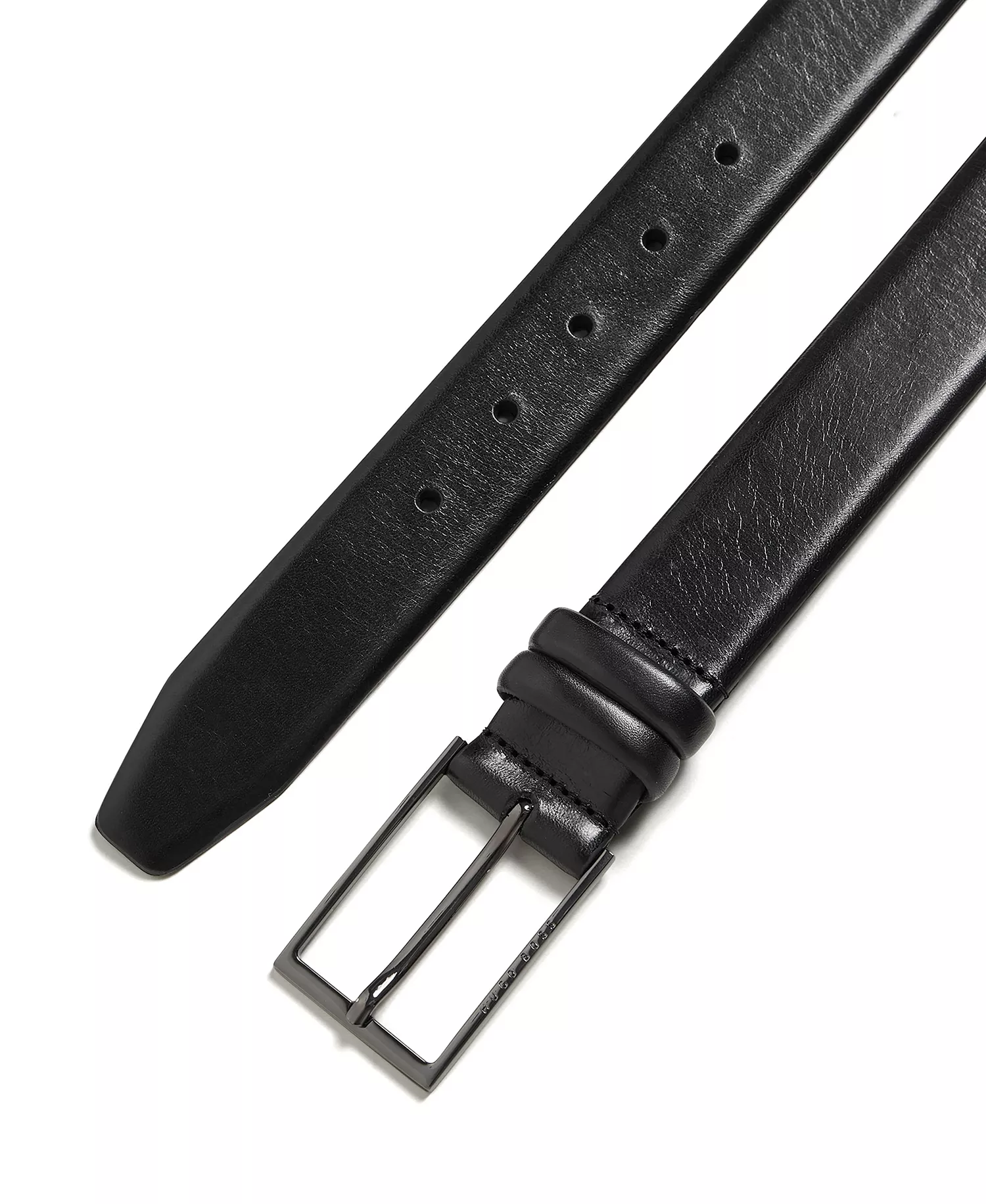 BOSS Men's Vegetable-Tanned Leather Belt - Black - 38