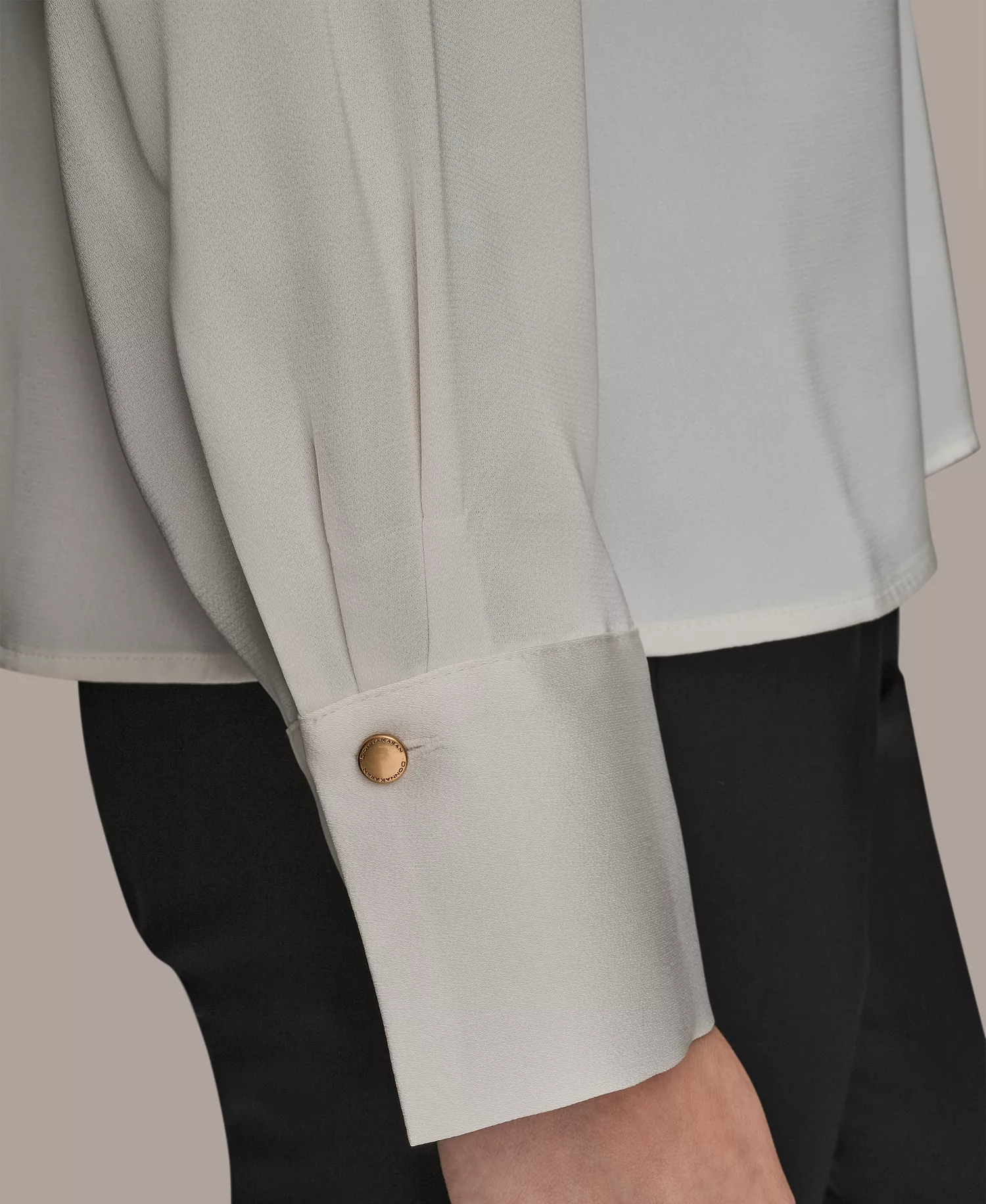 Women's Scoop Neck Long-Sleeve Top - Cream - L