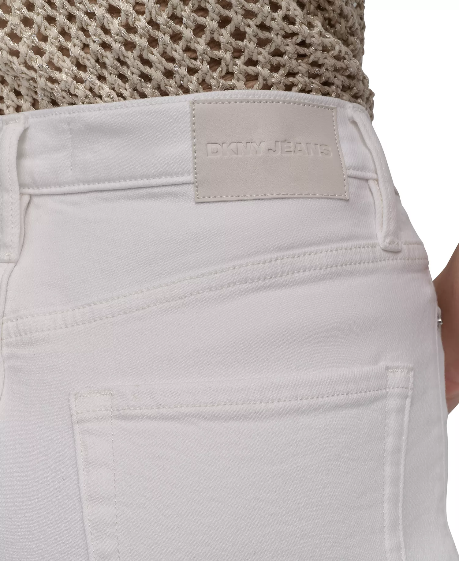 Women's High-Rise Classic Straight-Leg Raw-Hem Jeans - Wht - White - 24