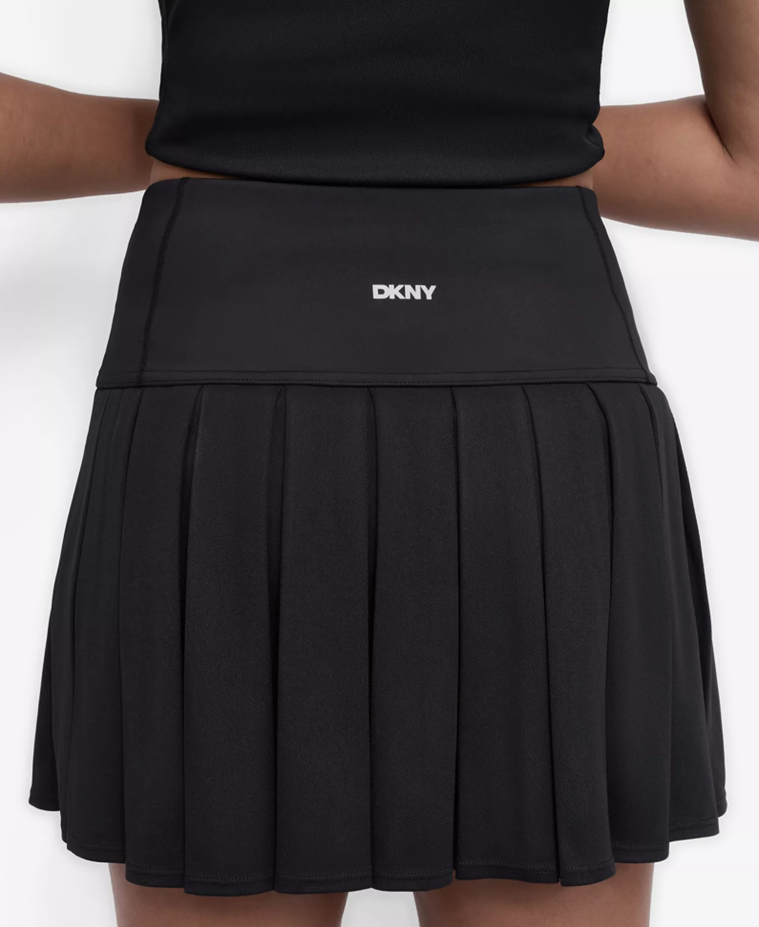 Women's Court Pique Pleated Tennis Skort - Black - L