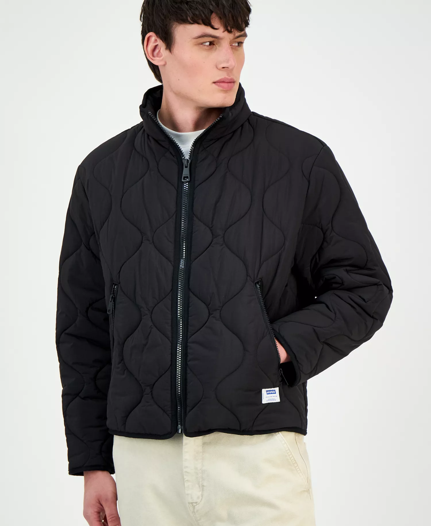 Men's Bogo Zip-Front Quilted Jacket - Black - 2XL