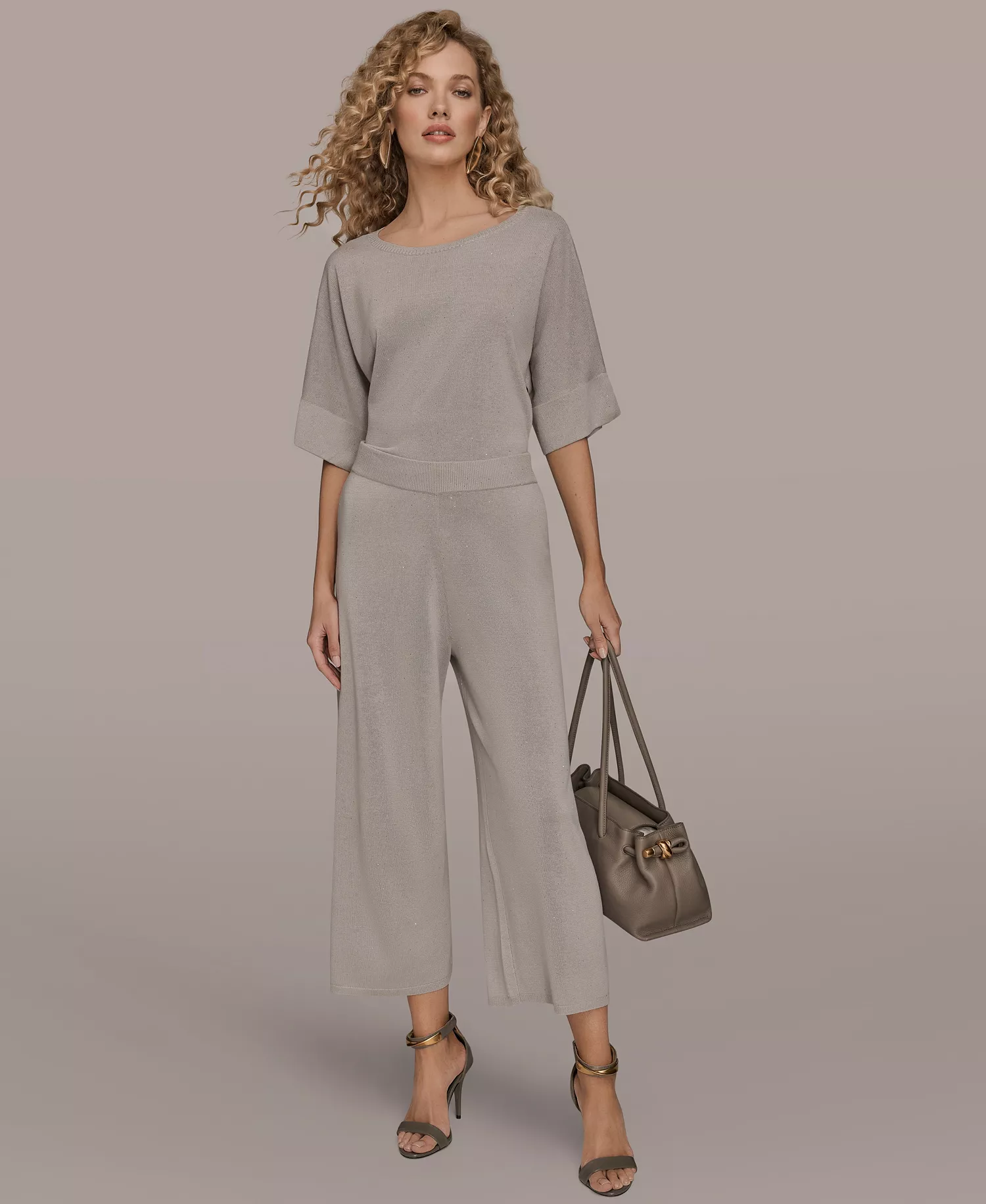 Women's Sequin Detail Wide Leg Pants - Vapor - L