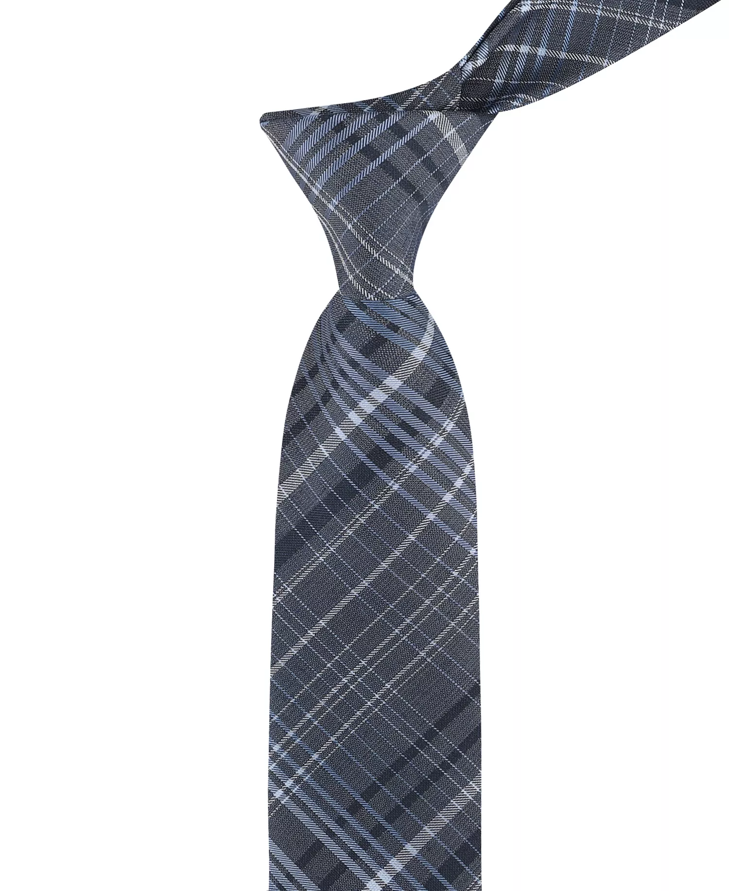 Men's Kingston Plaid Tie - Blue - ONE SIZE
