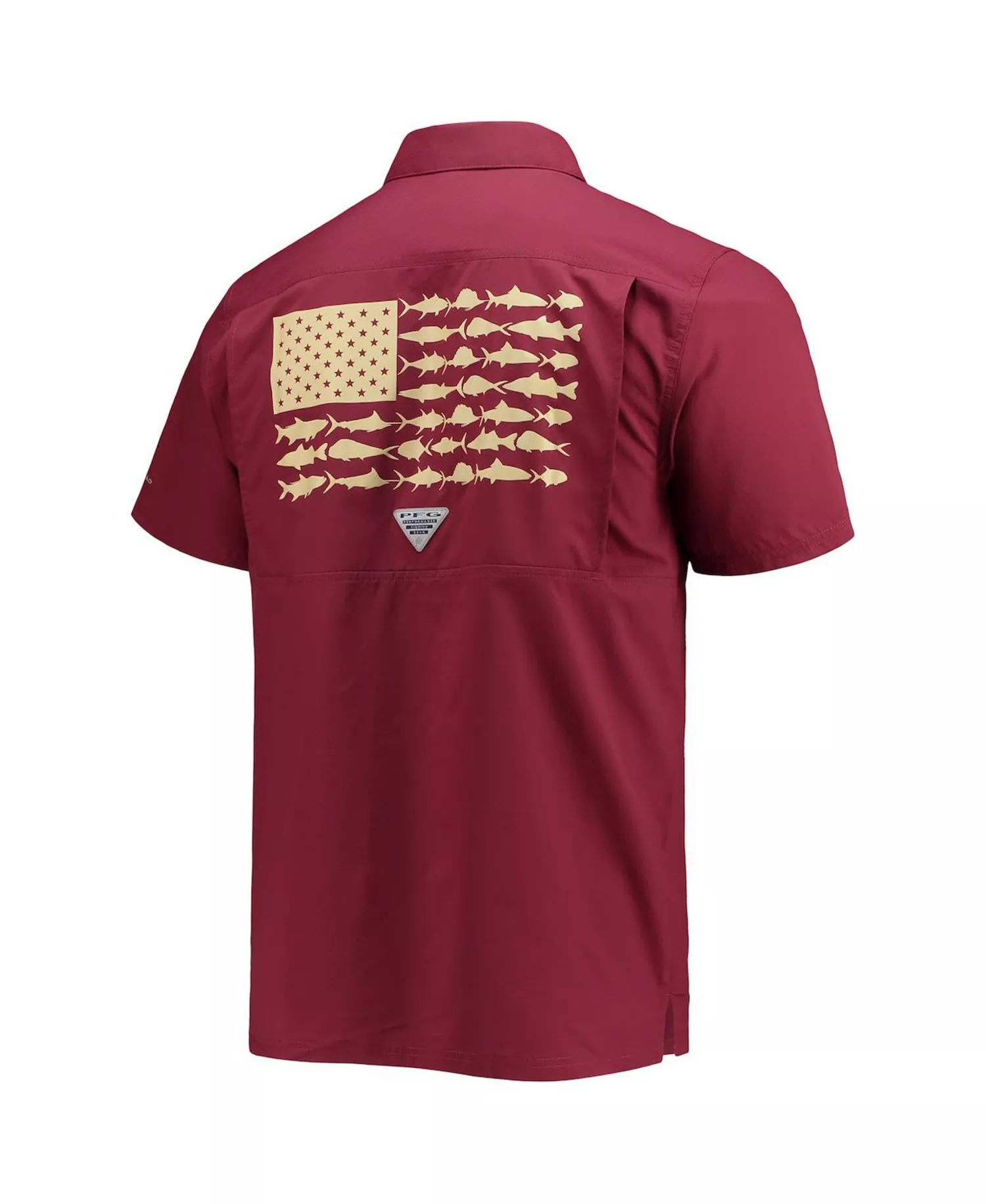 Men's PFG Garnet Florida State Seminoles Slack Tide Camp Button-Up Shirt - Garnet - M