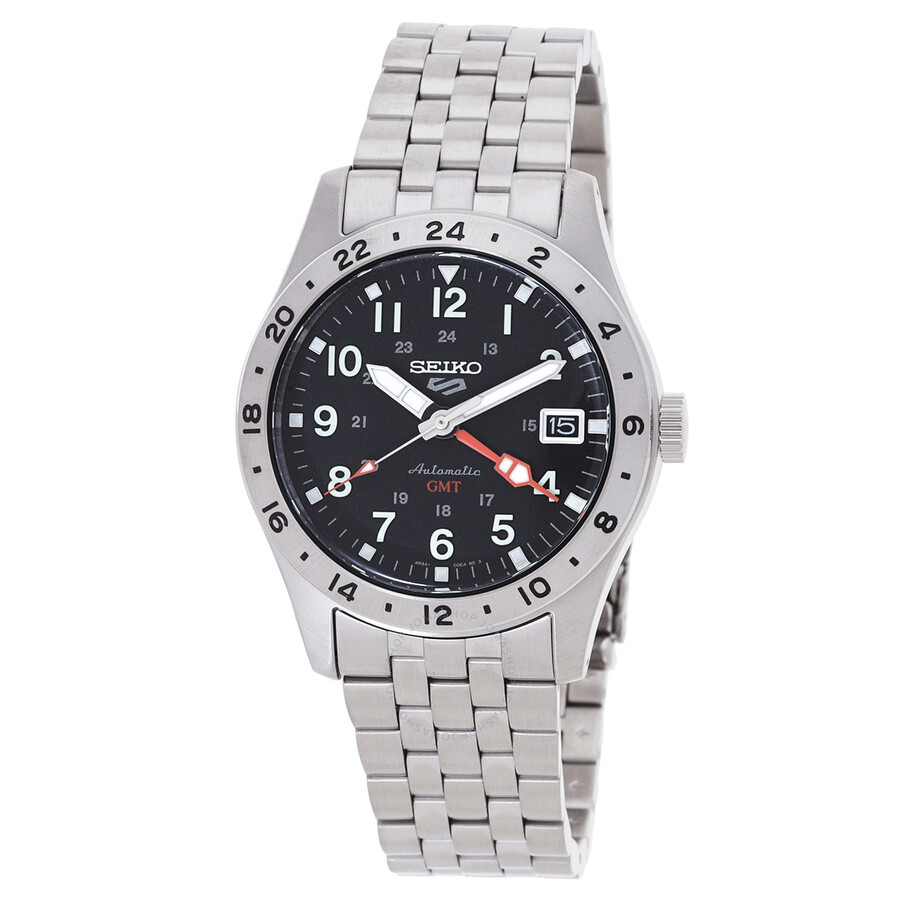 Seiko 5 Sports GMT Automatic Black Dial Men's Watch