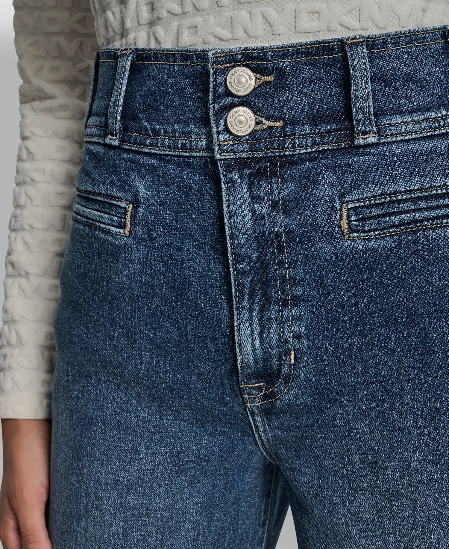 Women's High Rise Double Button Jeans - Richmond - 24