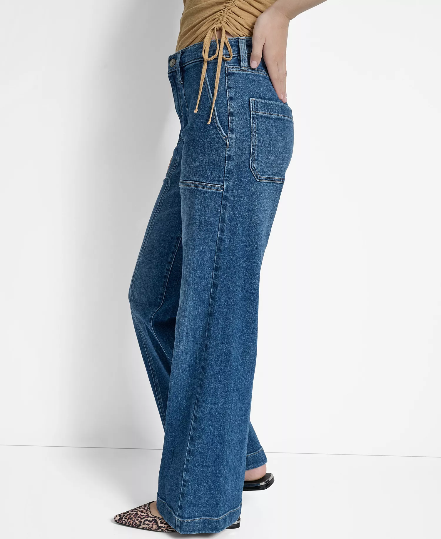 Women's High-Rise Utility Wide-Leg Jeans - Harison - 24