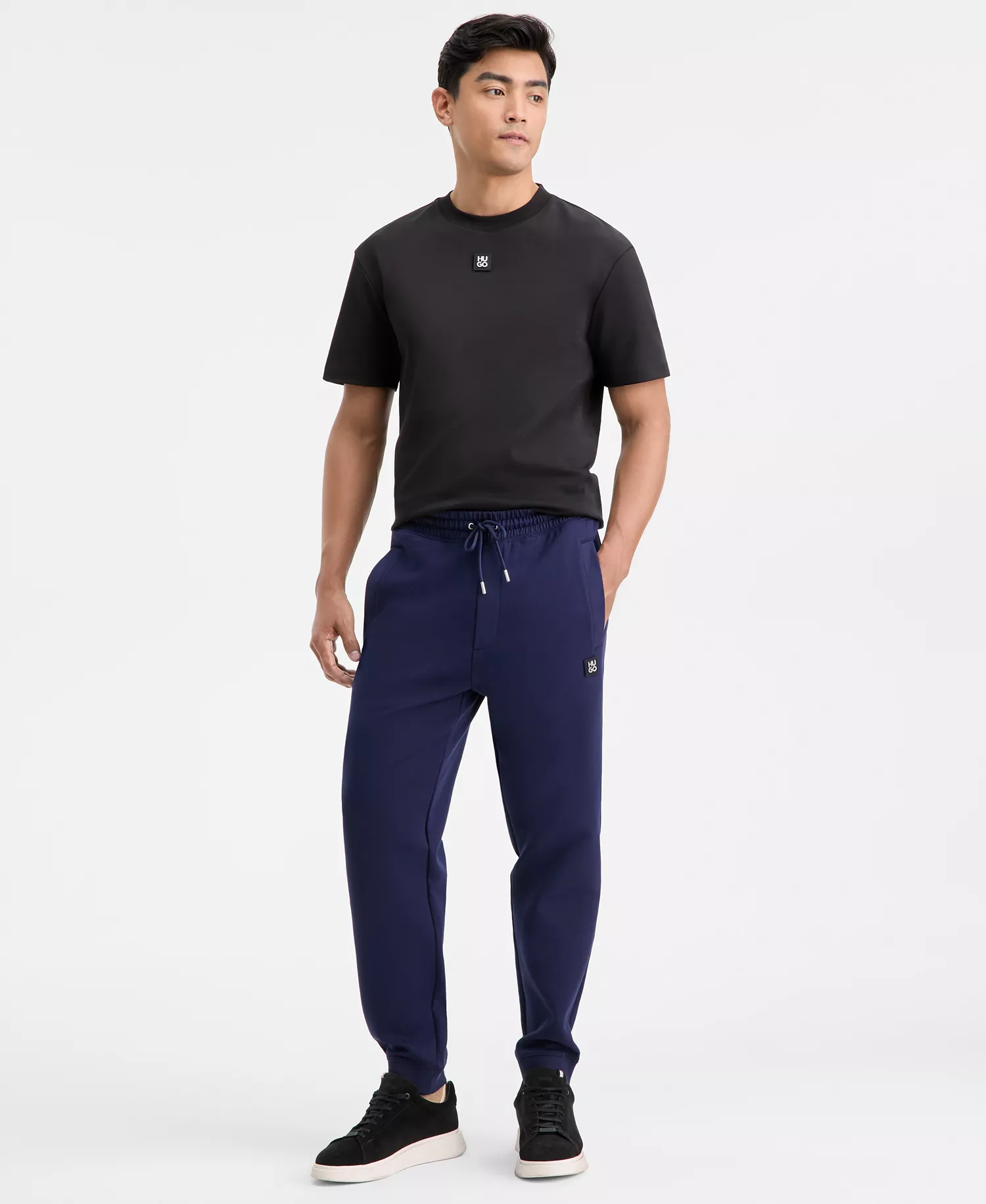 Men's Dimacs Stacked Logo Sweatpants - Navy - 2XL