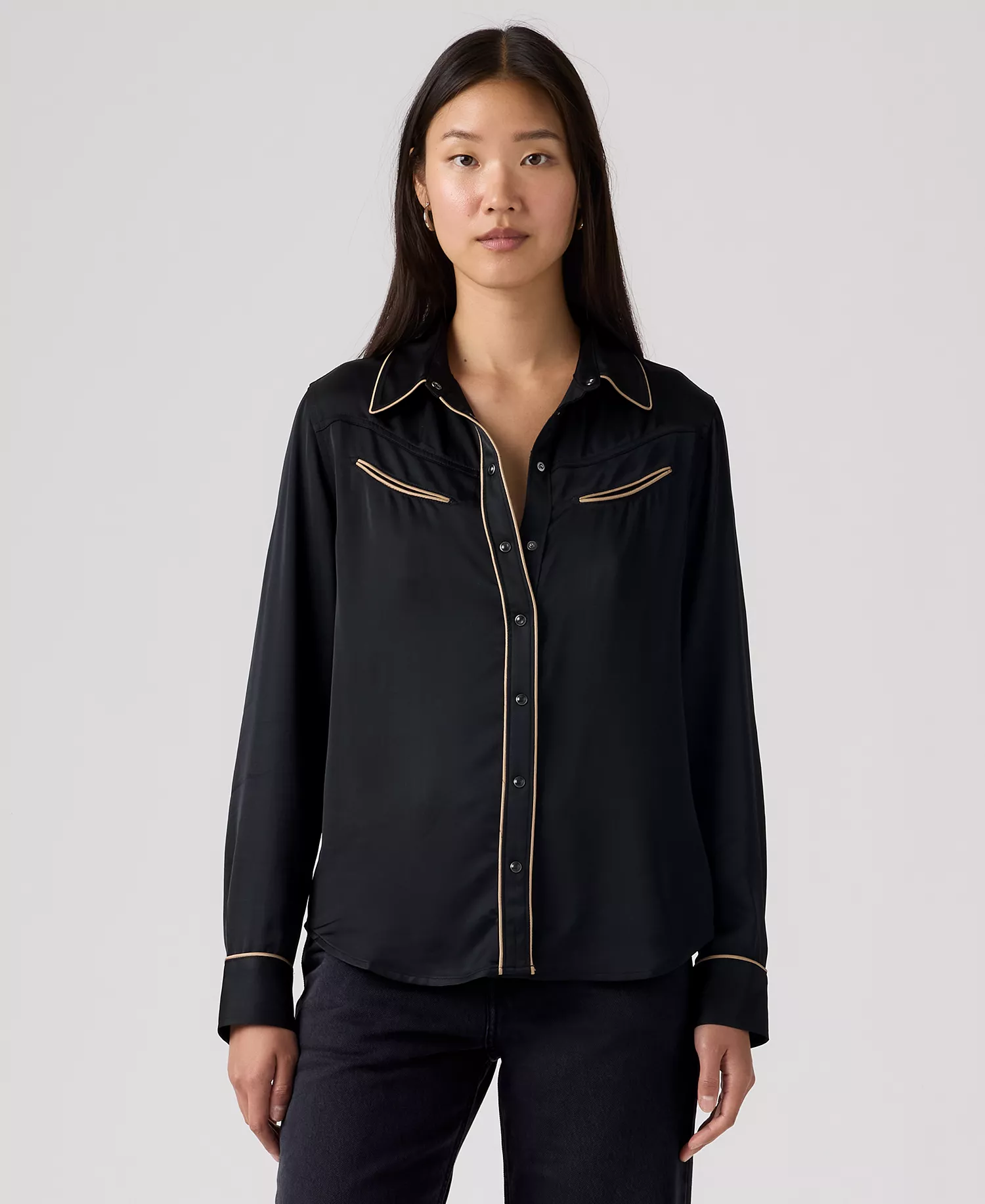 Premium Women's Bradie Archival Long Sleeve Shirt - Black - L