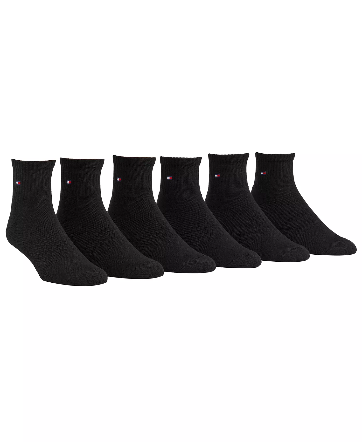 Men's Socks, Pitch Sport 6 Pair Pack - Black - 7-12