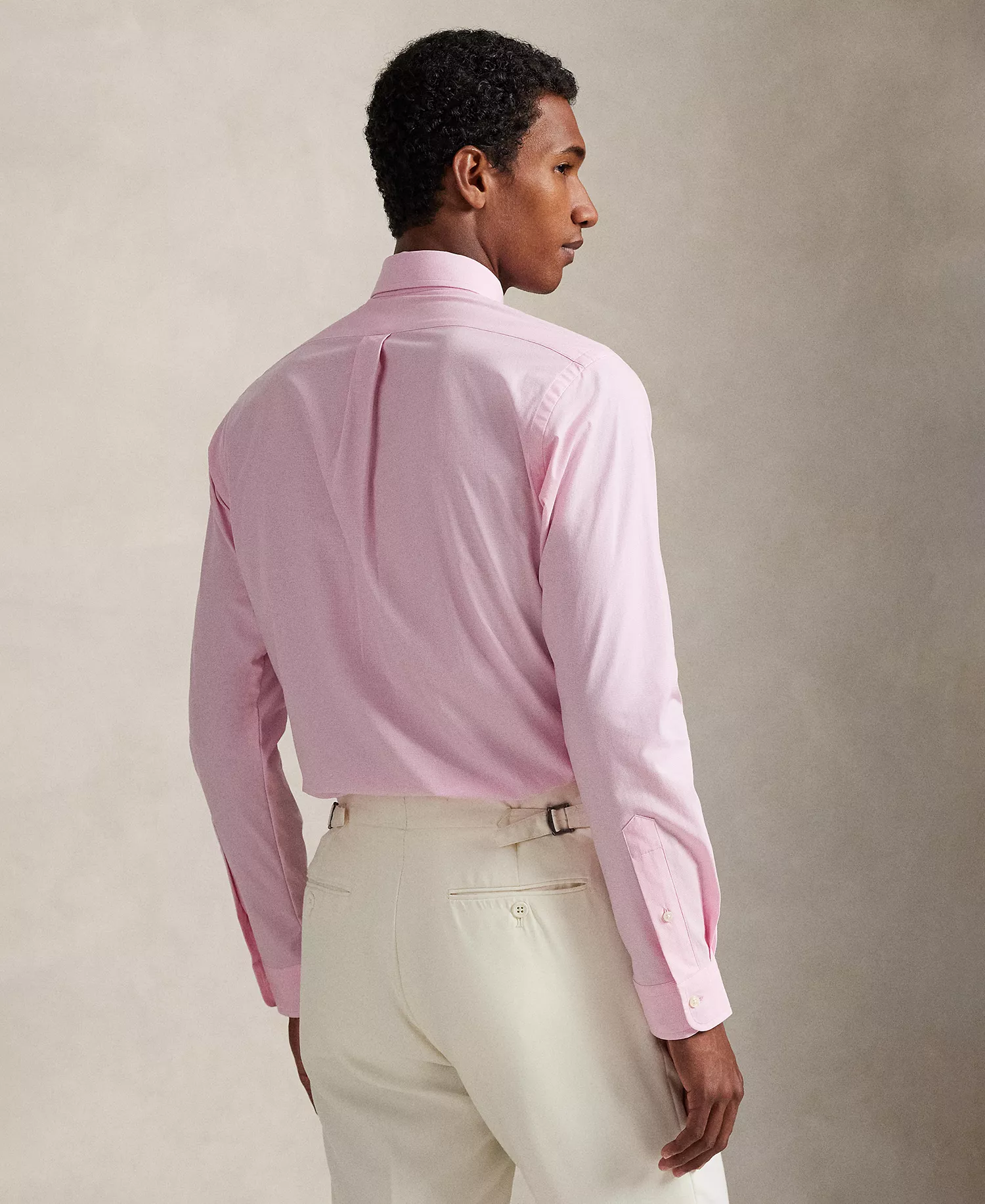 Men's Classic-Fit Stretch Poplin Shirt - Beldaire Pink White - 2XL