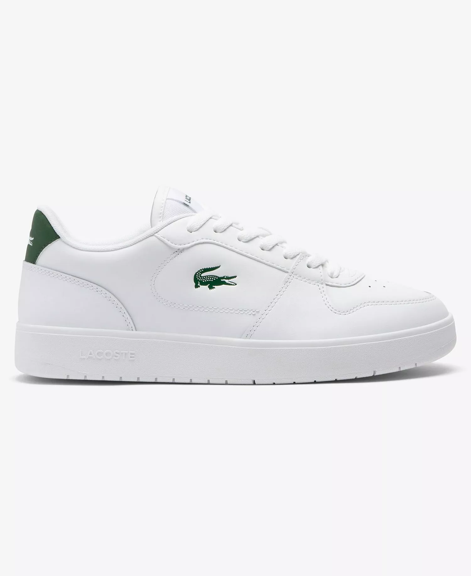Men's Court Ace Round Toe Sneakers - White/Dark Green - 10