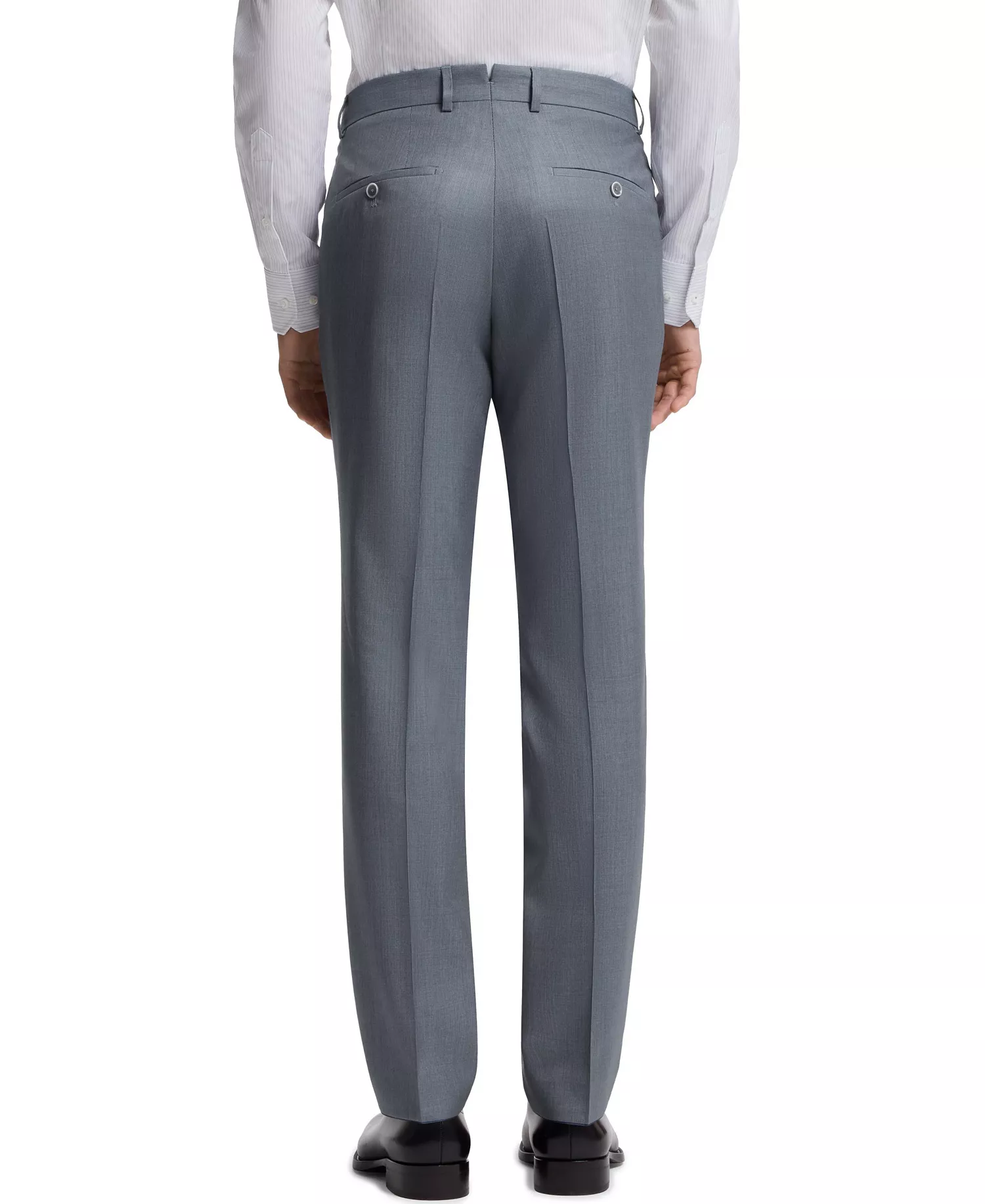 Men's Wool Silk Two-Piece Slim-Fit Suit - Dark Green - 40R