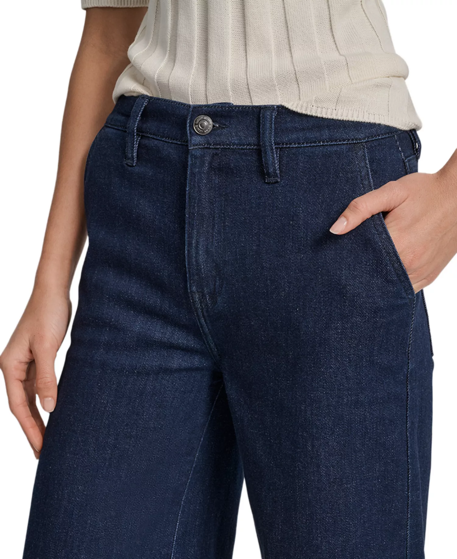 Petite High-Rise Tailored Trouser Jeans - Lexington - 27P