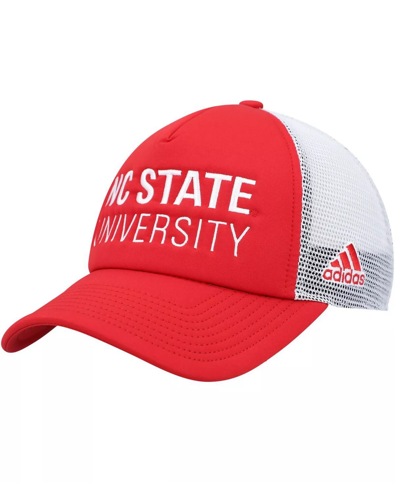 Men's Red, White NC State Wolfpack Foam Trucker Snapback Hat - Red, White - One Size Fits All