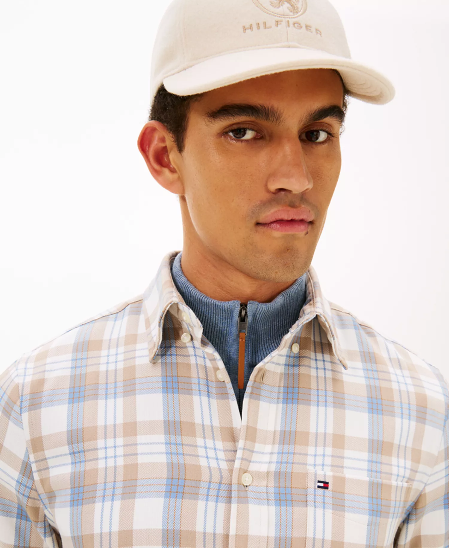 Men's Soft Touch Blend Check Shirt - Ivory Petal/Check - M
