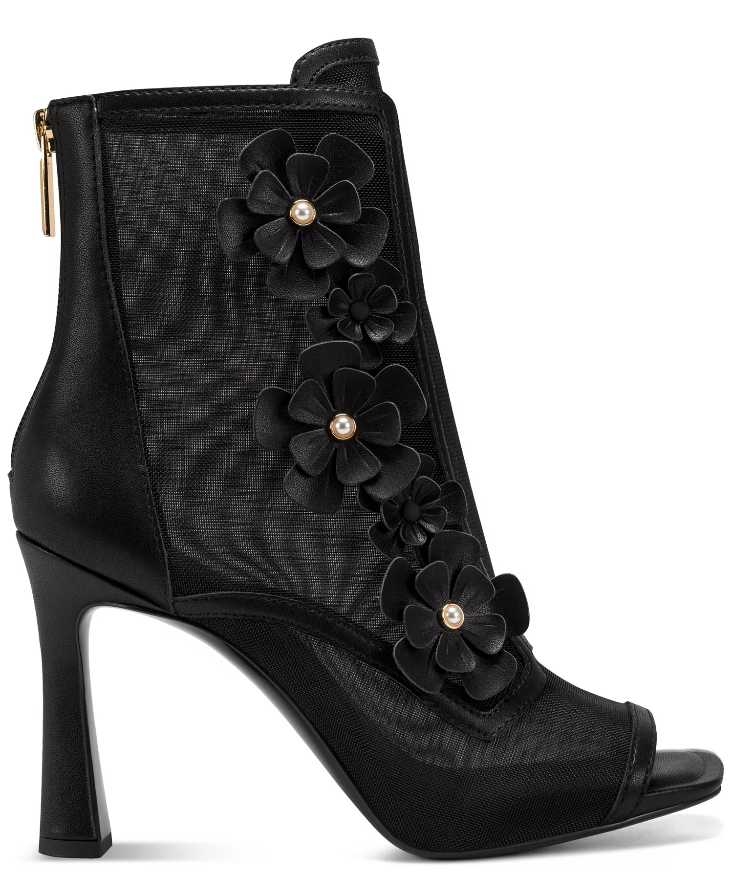 Women's Deandre Heeled Floral Bootie - Black - 10