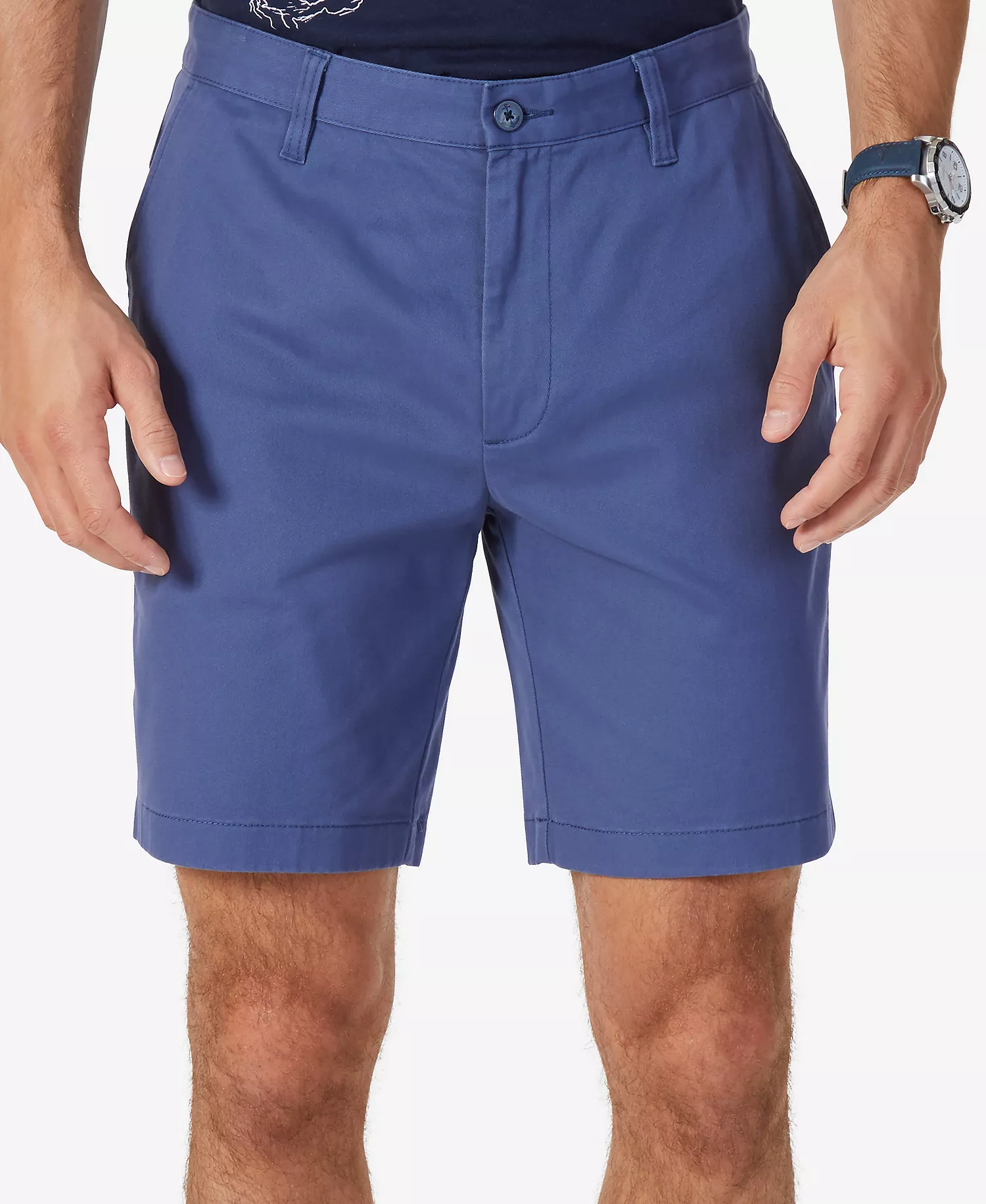 Classic-Fit 8.5” Stretch Chino Flat-Front Deck Short - Blue Indigo - 30