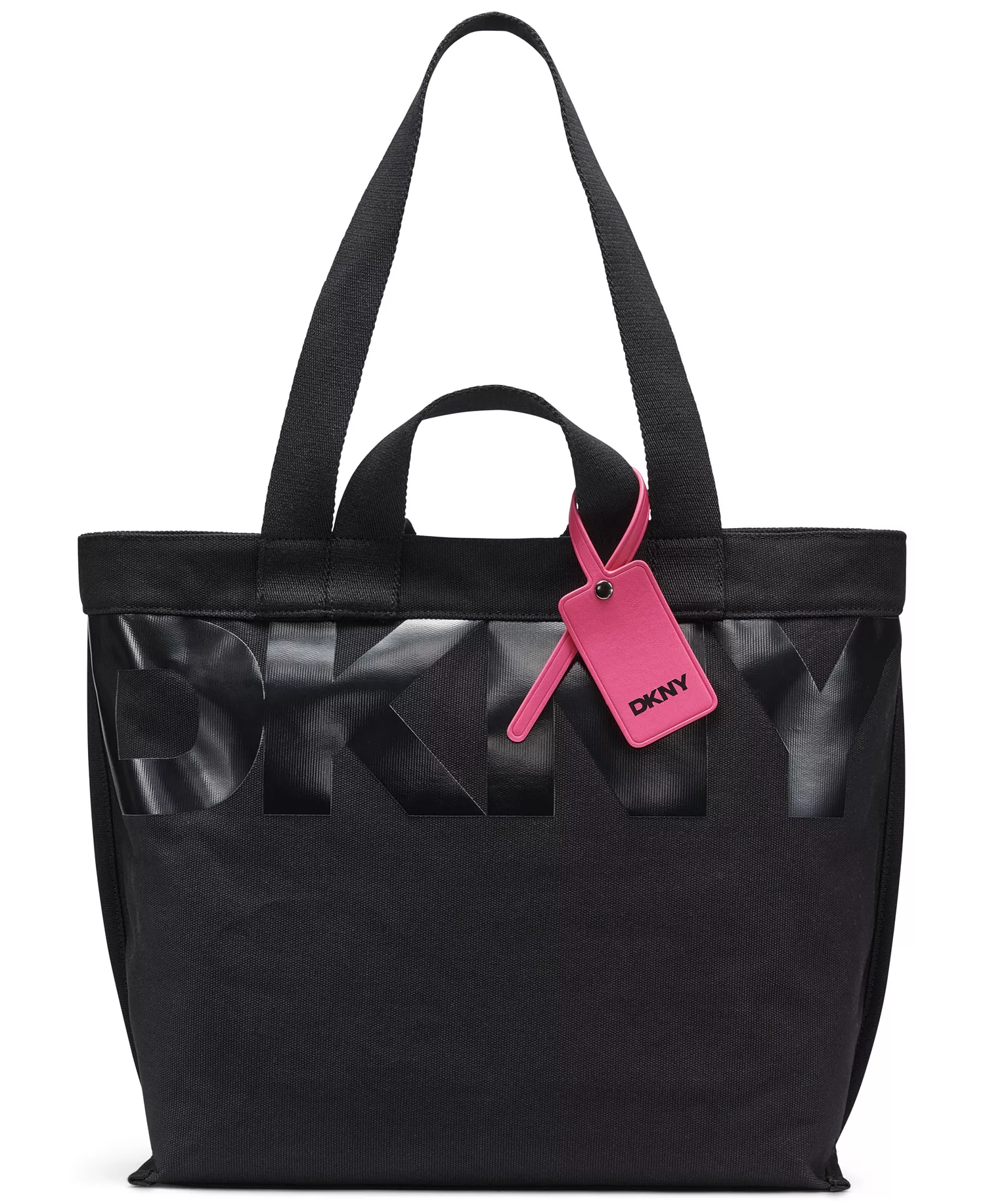 Brady Extra Large Double Handle Tote Bag - Black/Hot Pink - No Size