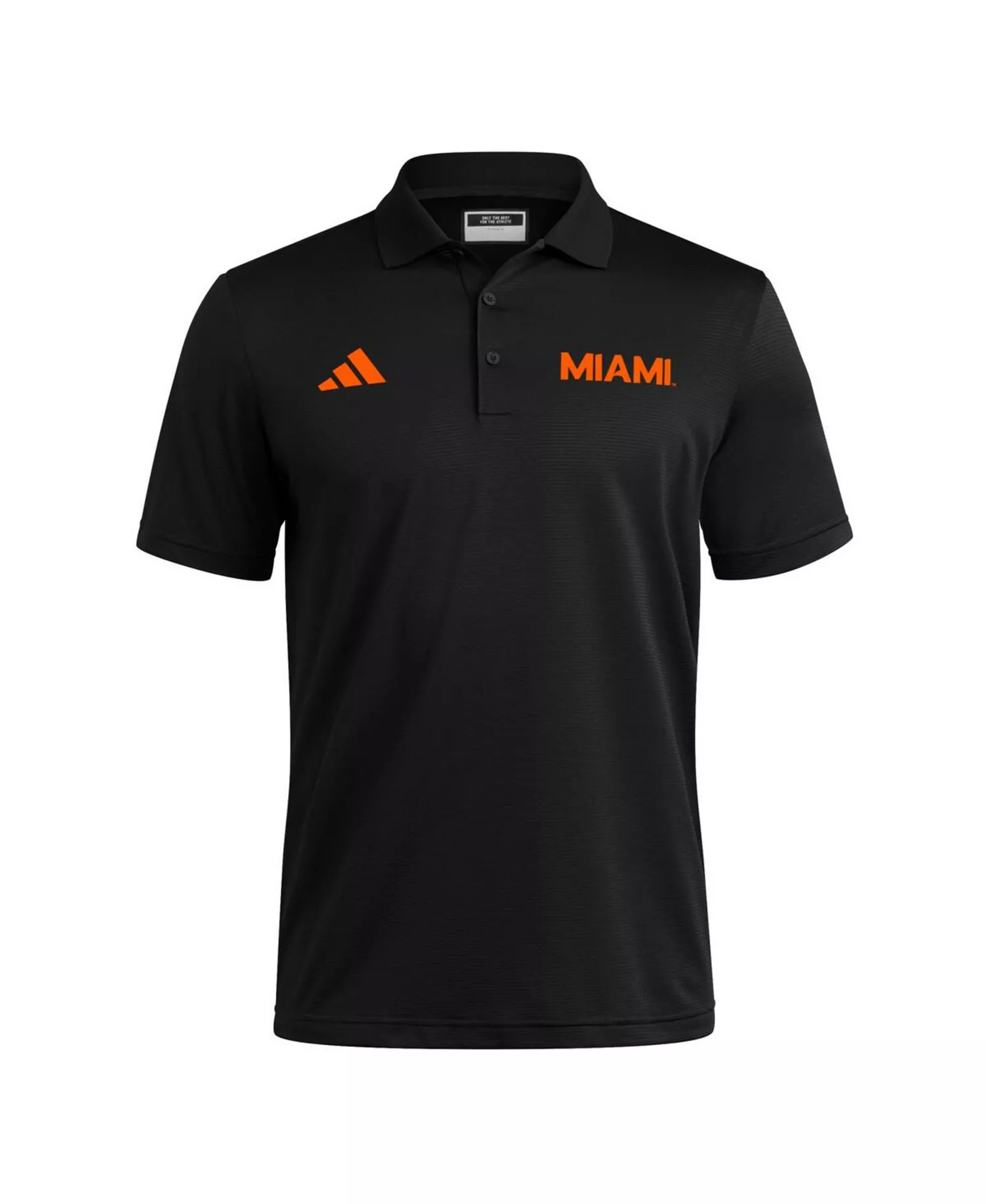 Men's Black Miami Hurricanes Ultimate 365 Ottoman Polo Shirt - Black - 2XL