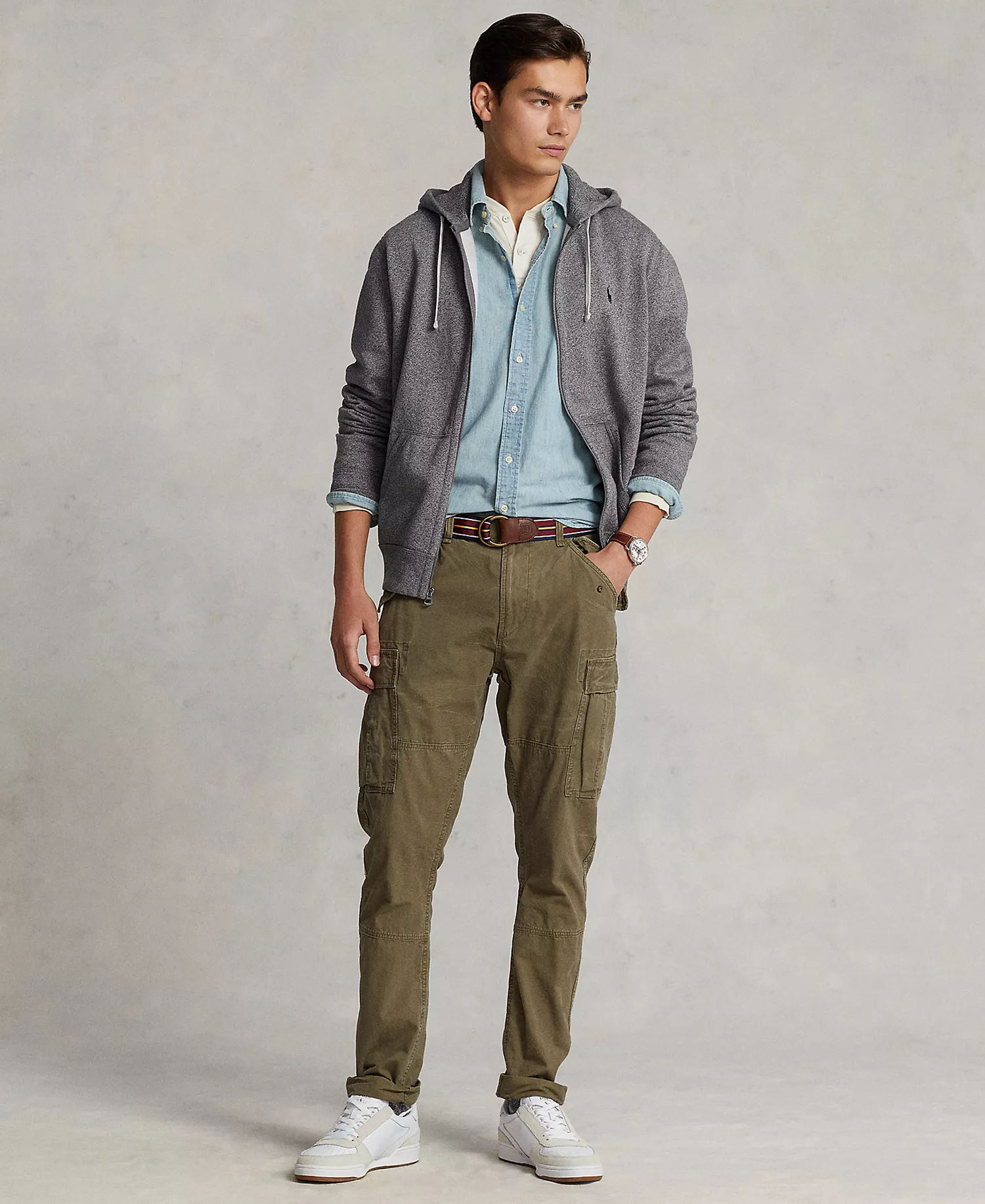 Men's & Kid's Cotton Fleece Hoodie Collection - Ash Grey Heather - 2XL