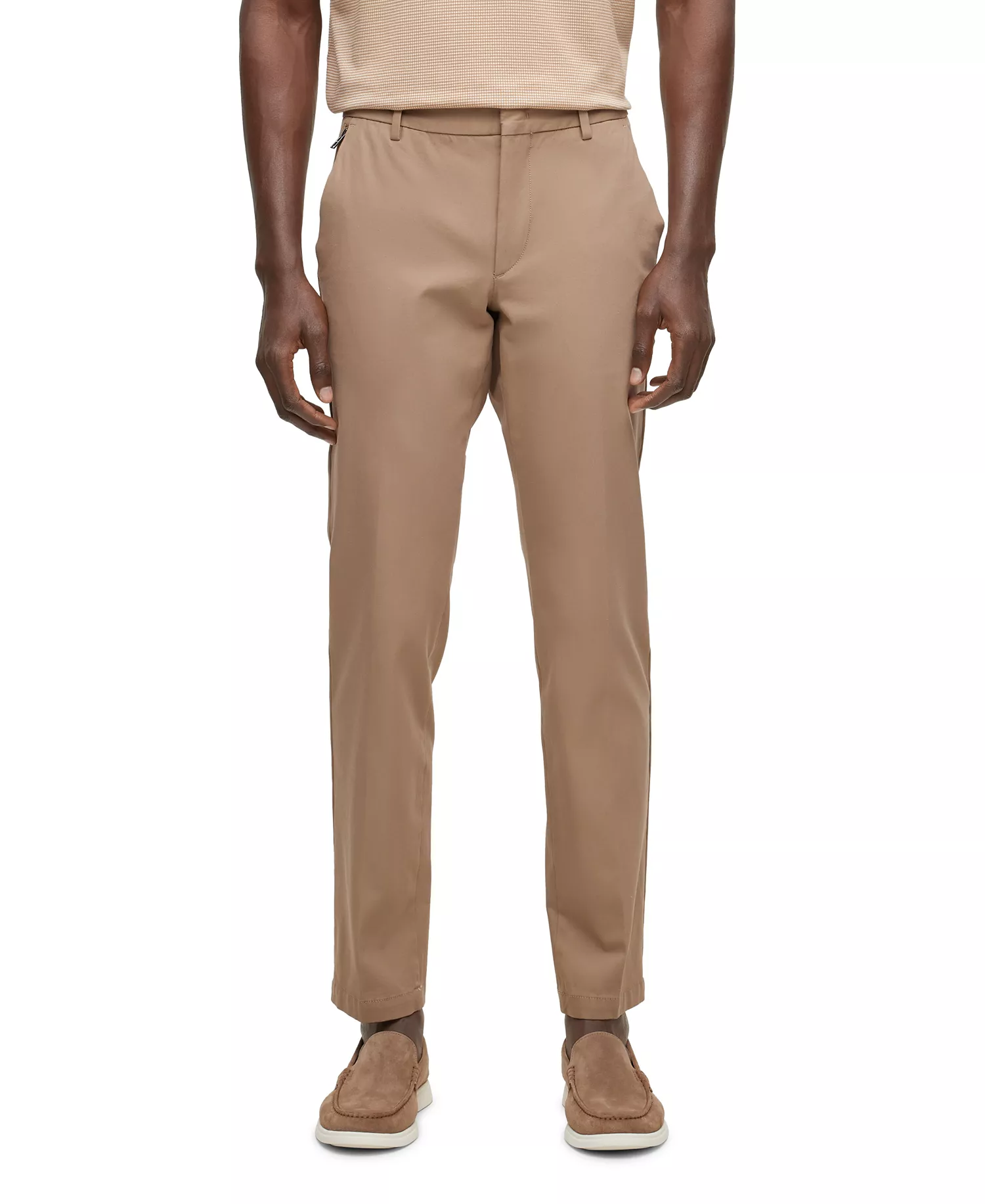 Men's Stretch Slim-Fit Trousers - Open Beige - 28R