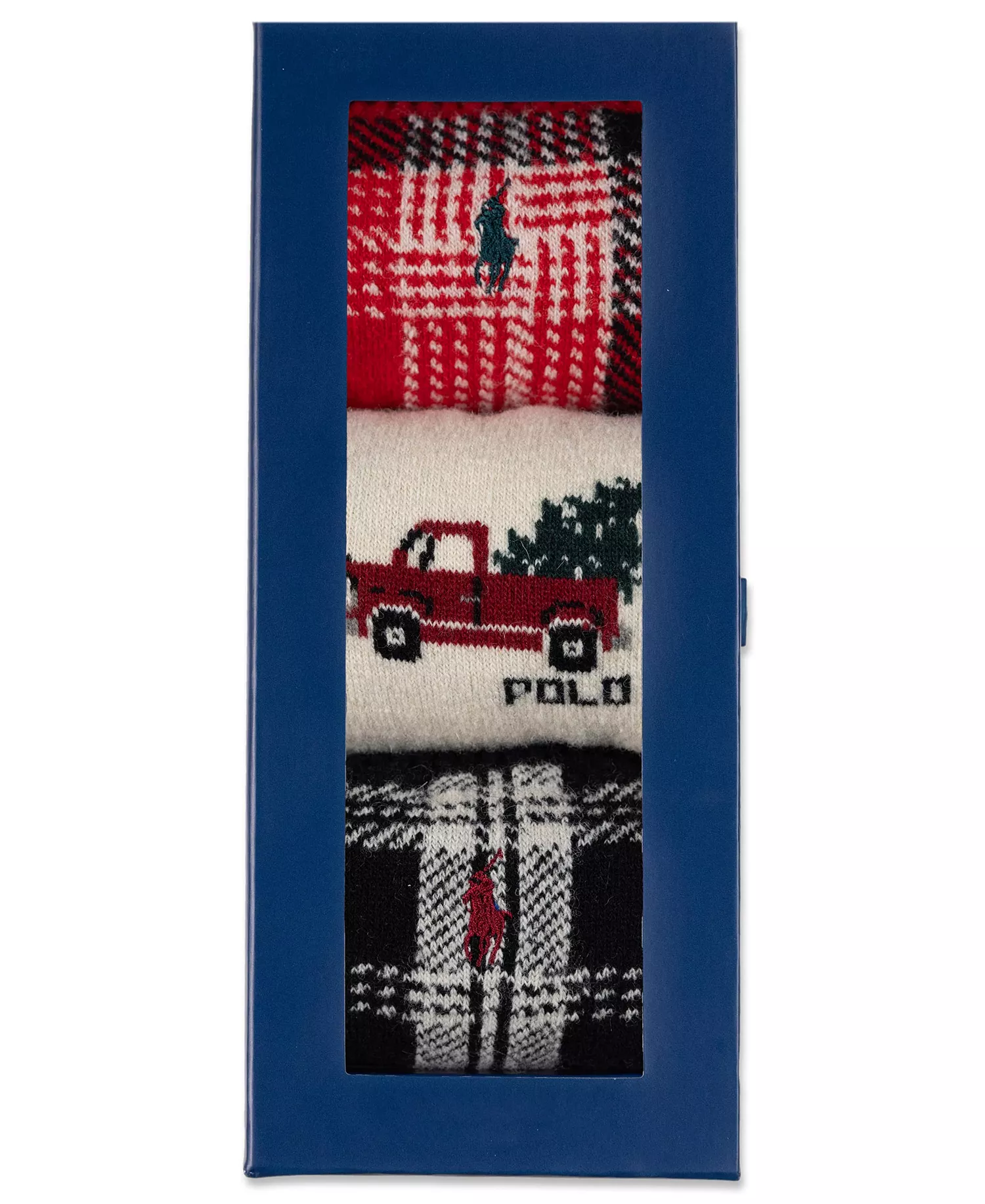 Men's 3-Pack Truck Shirting Plaids Socks Giftbox - Bast - 7-12