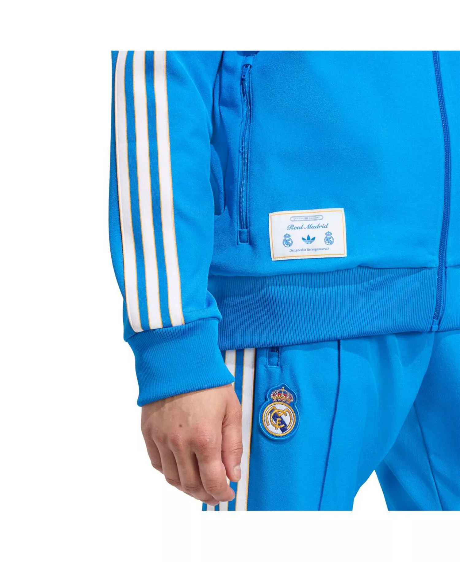 Men's Blue Real Madrid Terrace Icons Full-Zip Track Jacket - Blue - 2XL