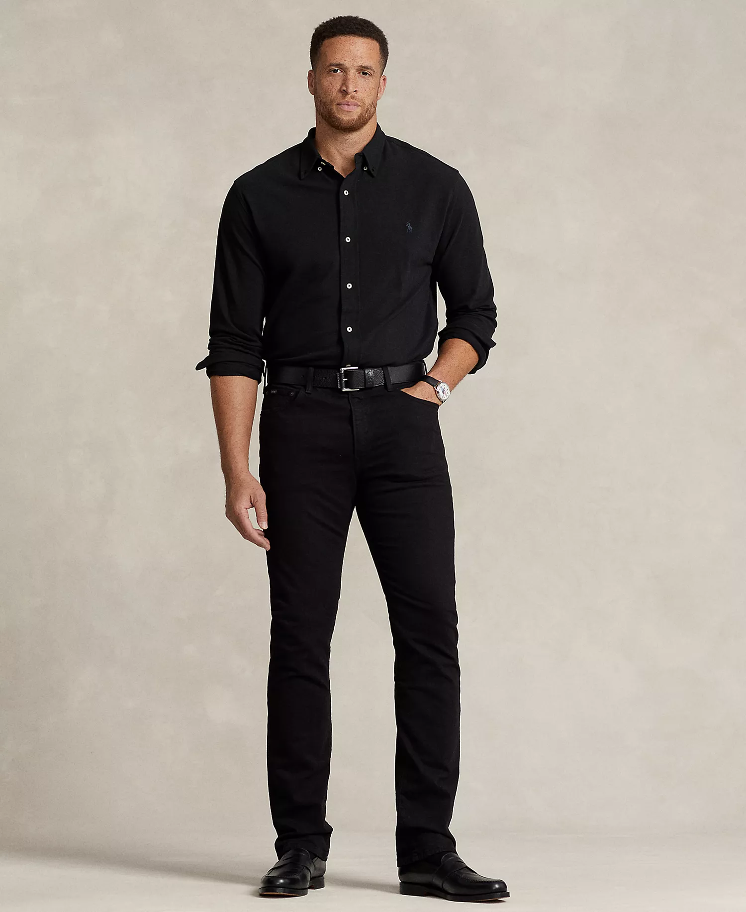 Men's Big & Tall Hampton Relaxed Straight Jeans - Black - 36 - 30